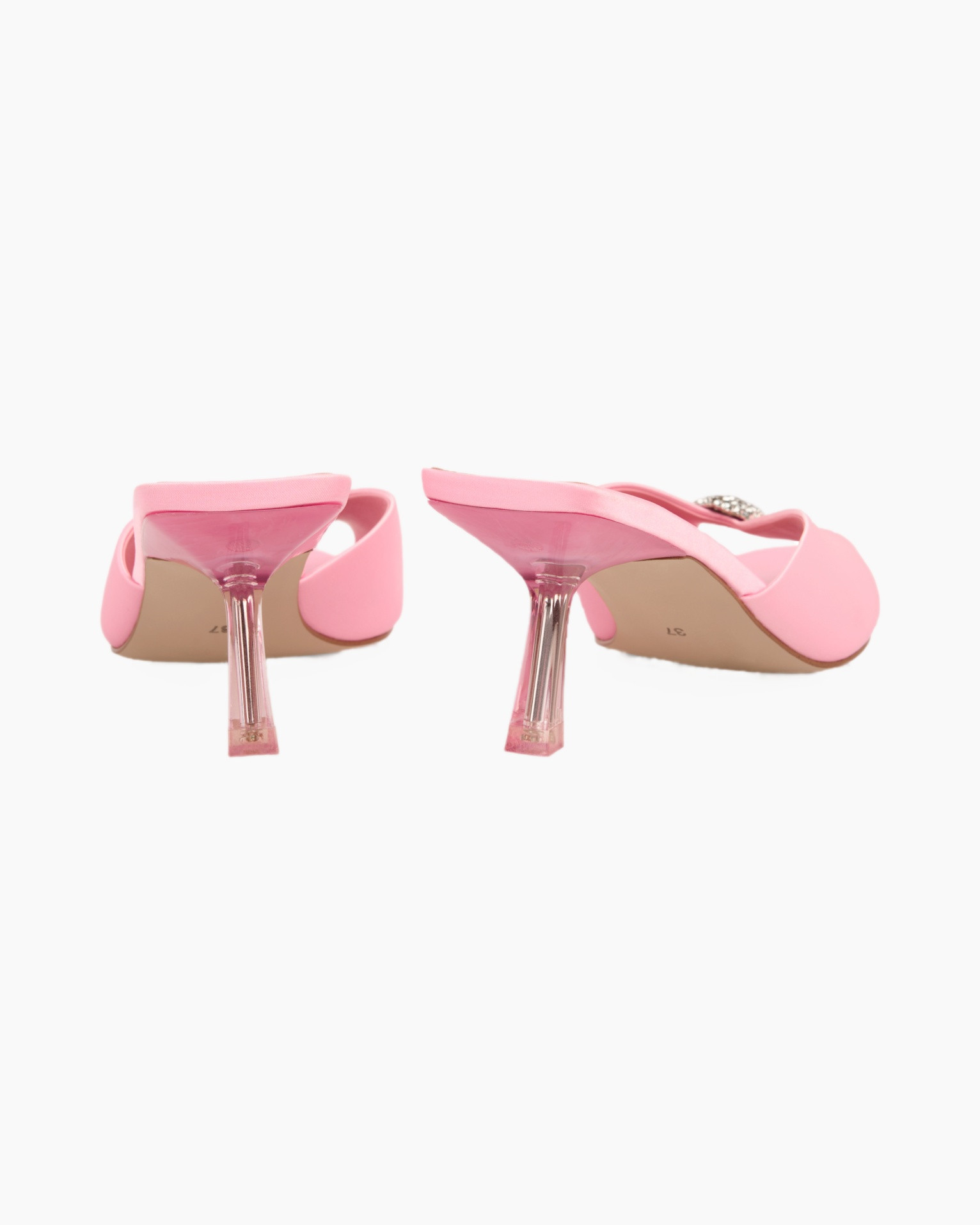 pink, high heels, stiletto, open toe, decorative buckle