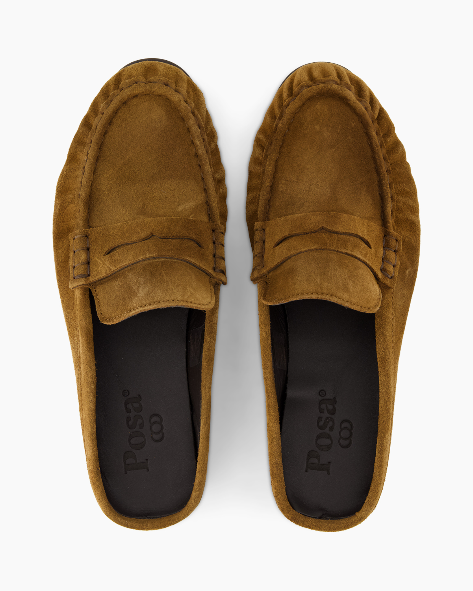 loafers, moccasins, suede, brown, slip-on
