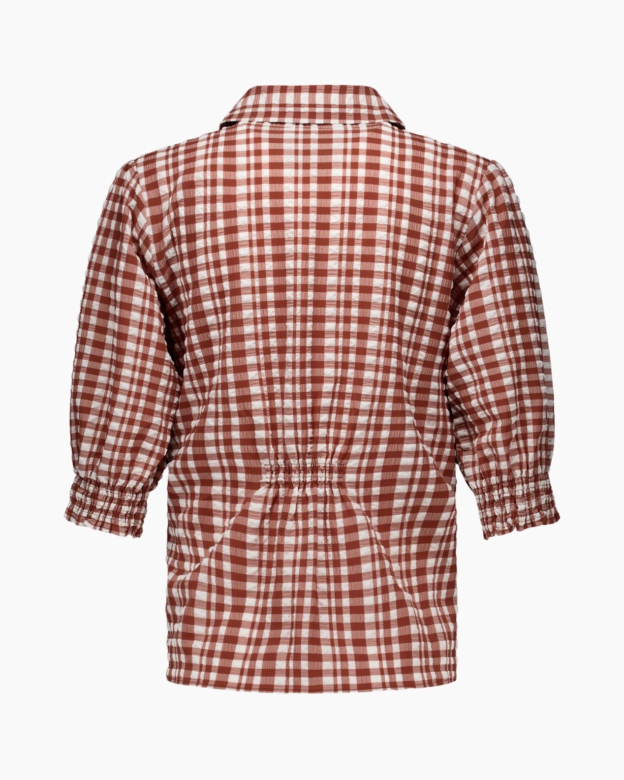 checkered, plaid, blurback, shirt, 3/4-sleeve
