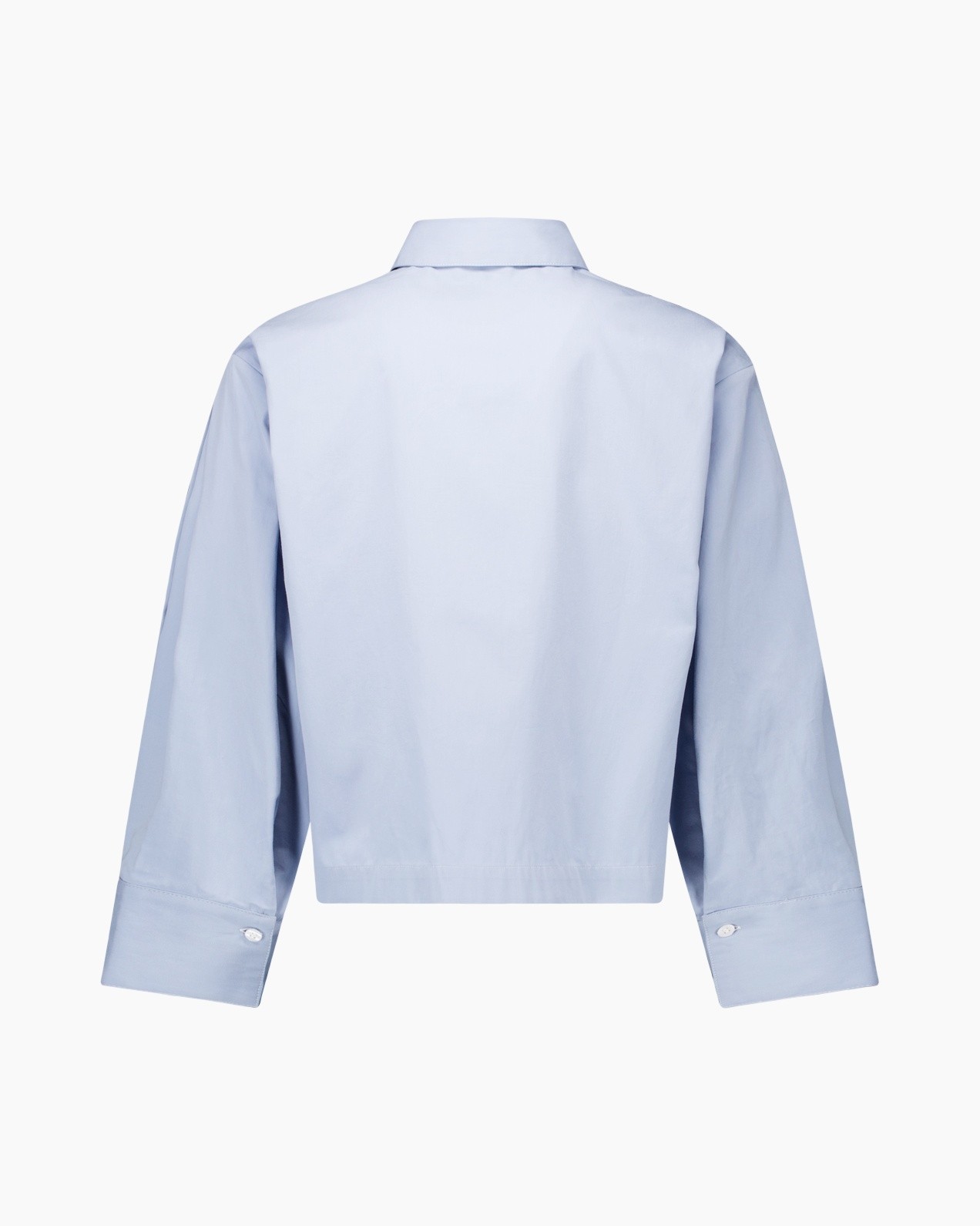 shirt, blouse, light blue, long sleeve, collar