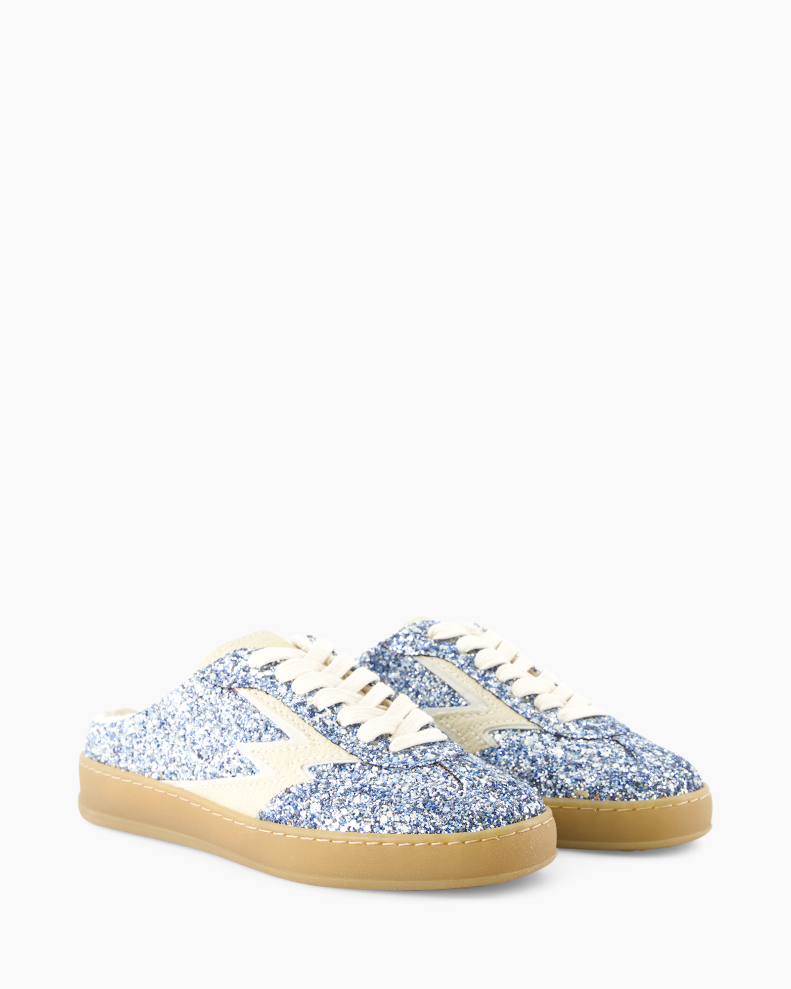 glitter sneaker, sparkle shoe, low top, gum sole, glittery blue