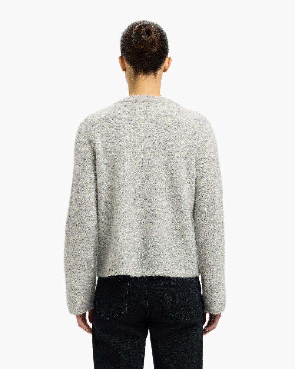 Vest Lulu New Ls Knit Cardigan Noos Licht Grijs