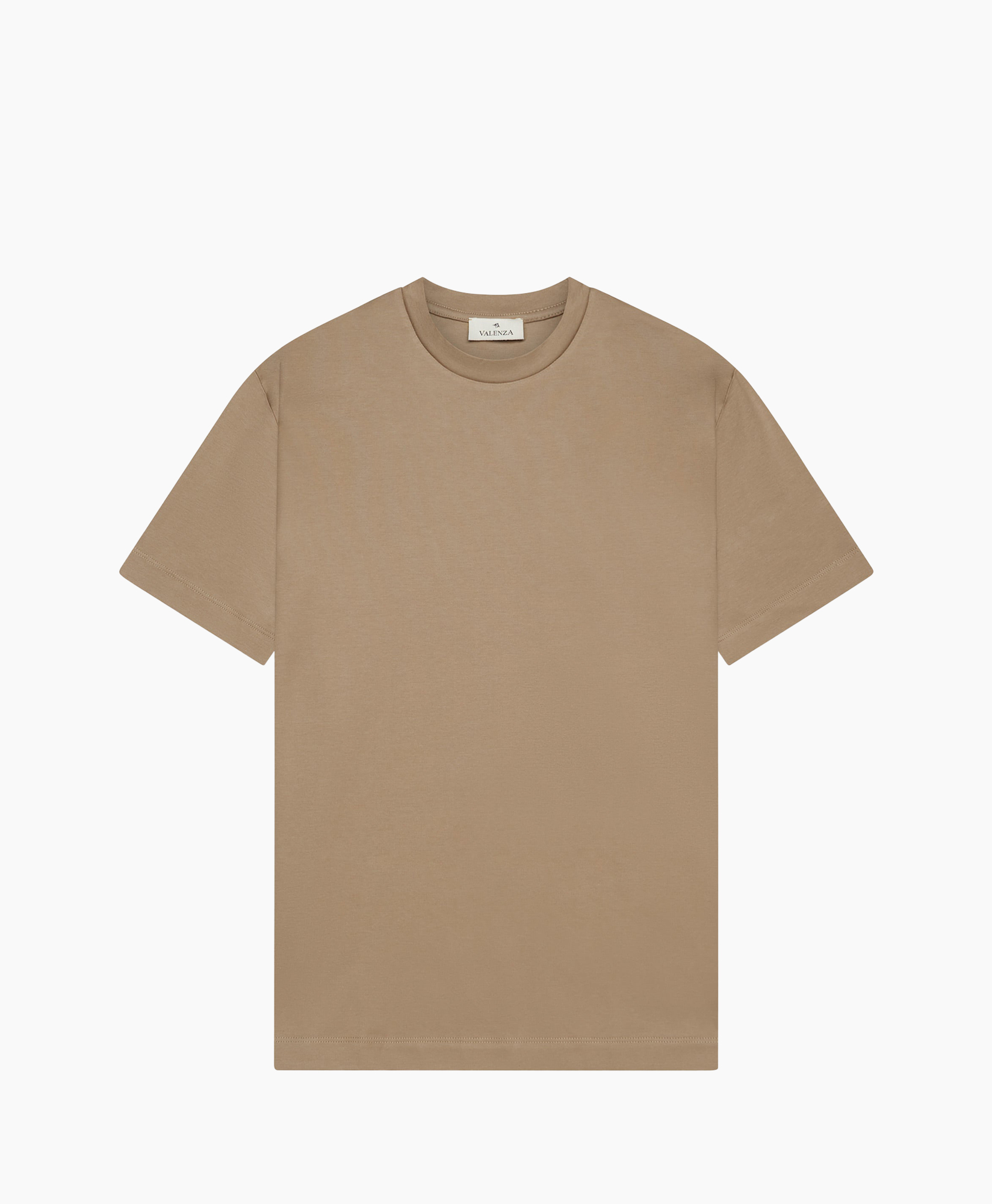T-shirt Interlock Supima Zand