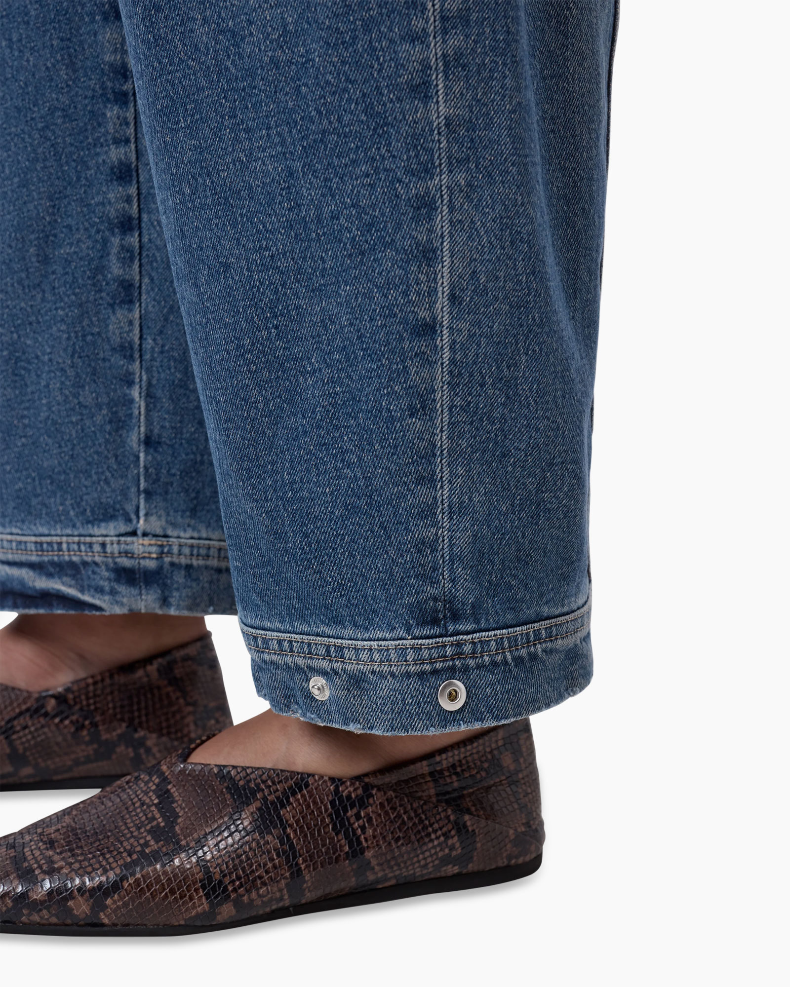 denim, jeans, pants, cuffed, snakeskin, loafers, shoe-strap