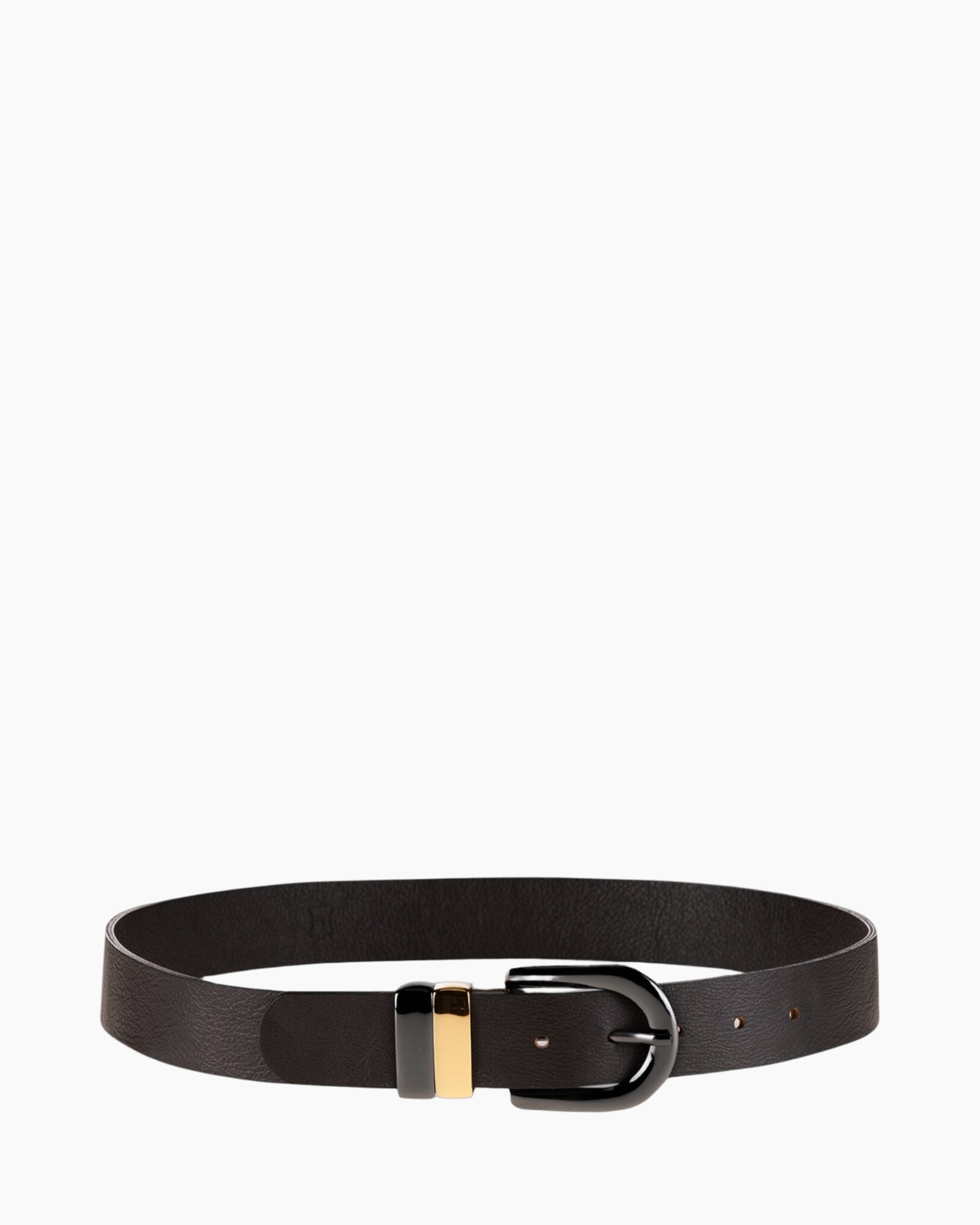 belt, leather, brown, metal buckle,  adjustable
