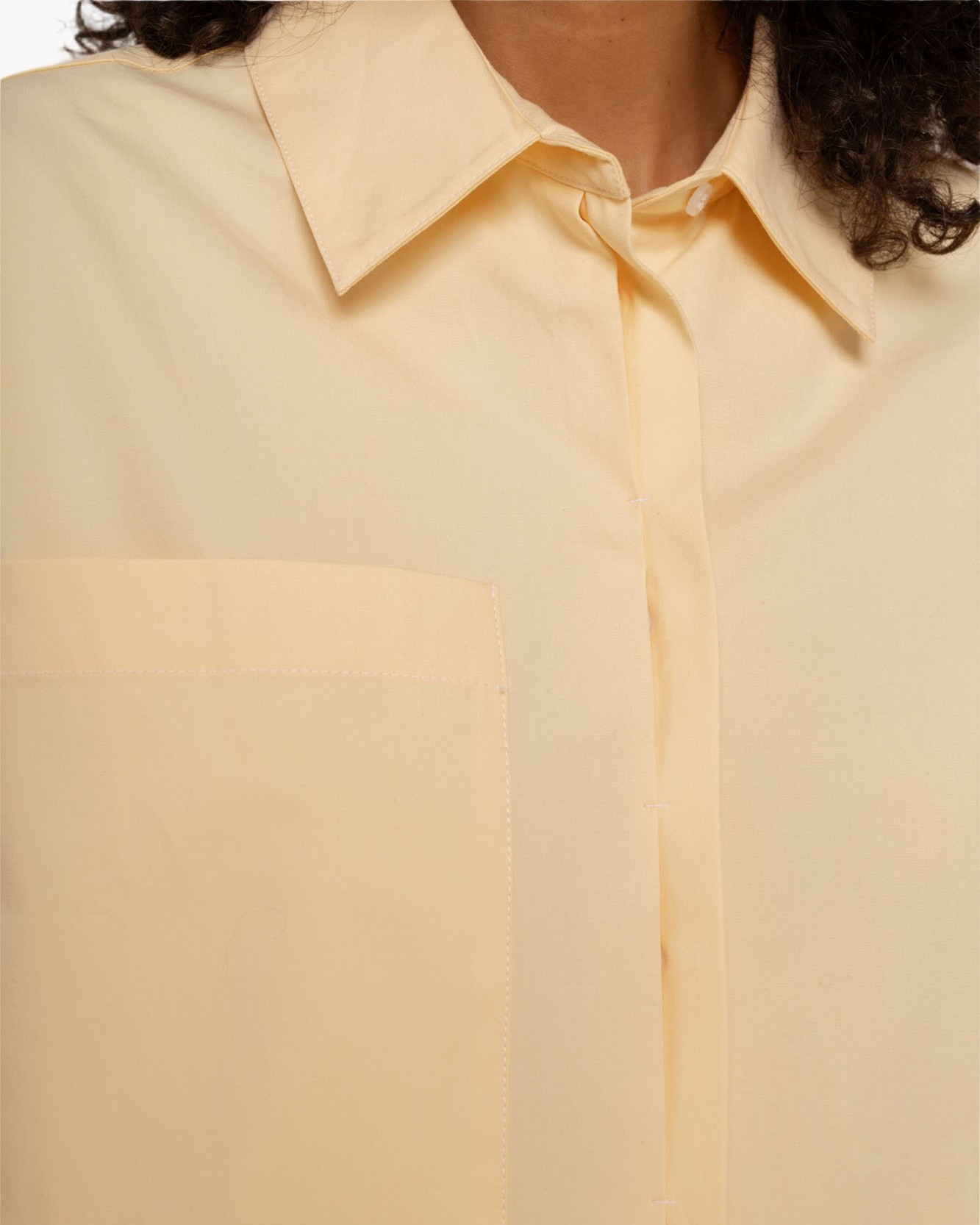 shirt, collared shirt, pocket, peach, button placket