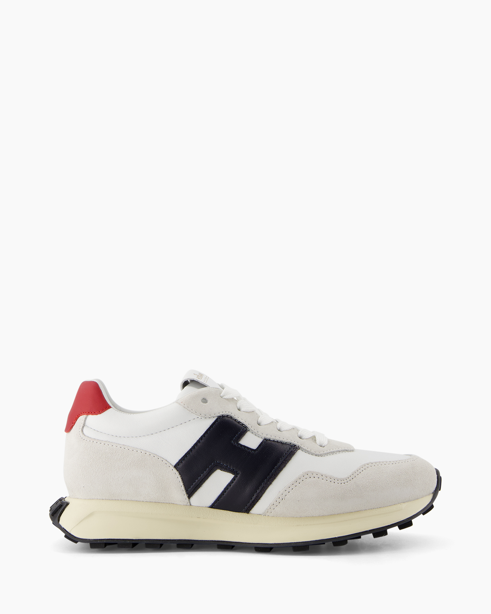 sneaker, athletic, white, gray, navy accent