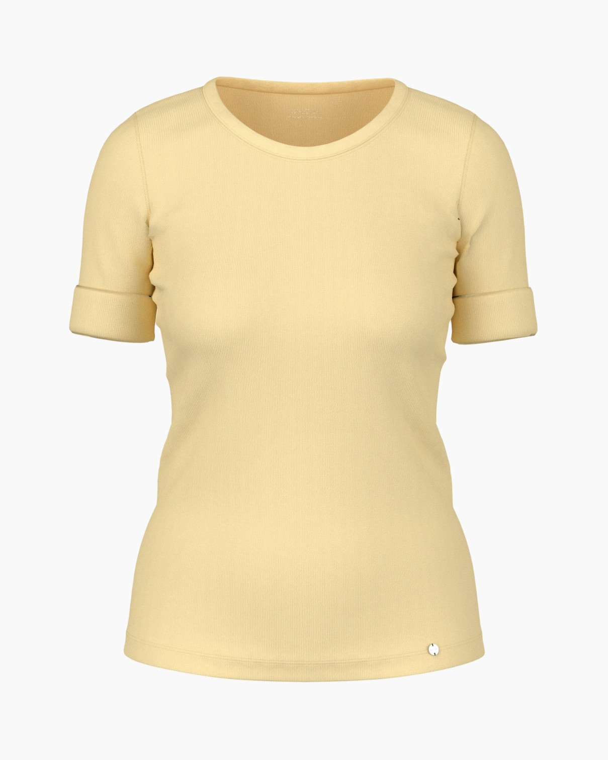 t-shirt, short sleeves, beige, crew neck, solid
