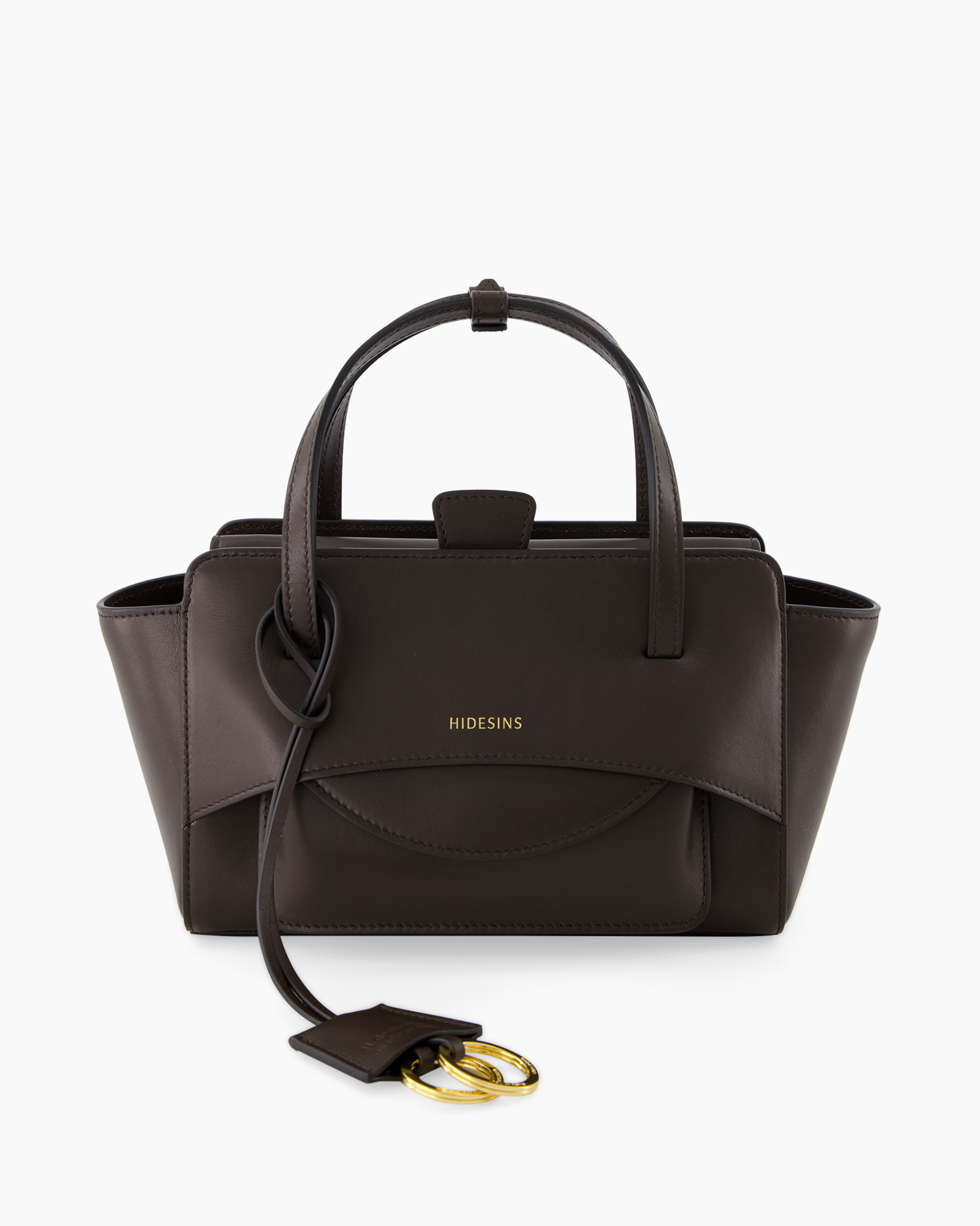 Schouder / Hand Tas Flap S Donker Bruin