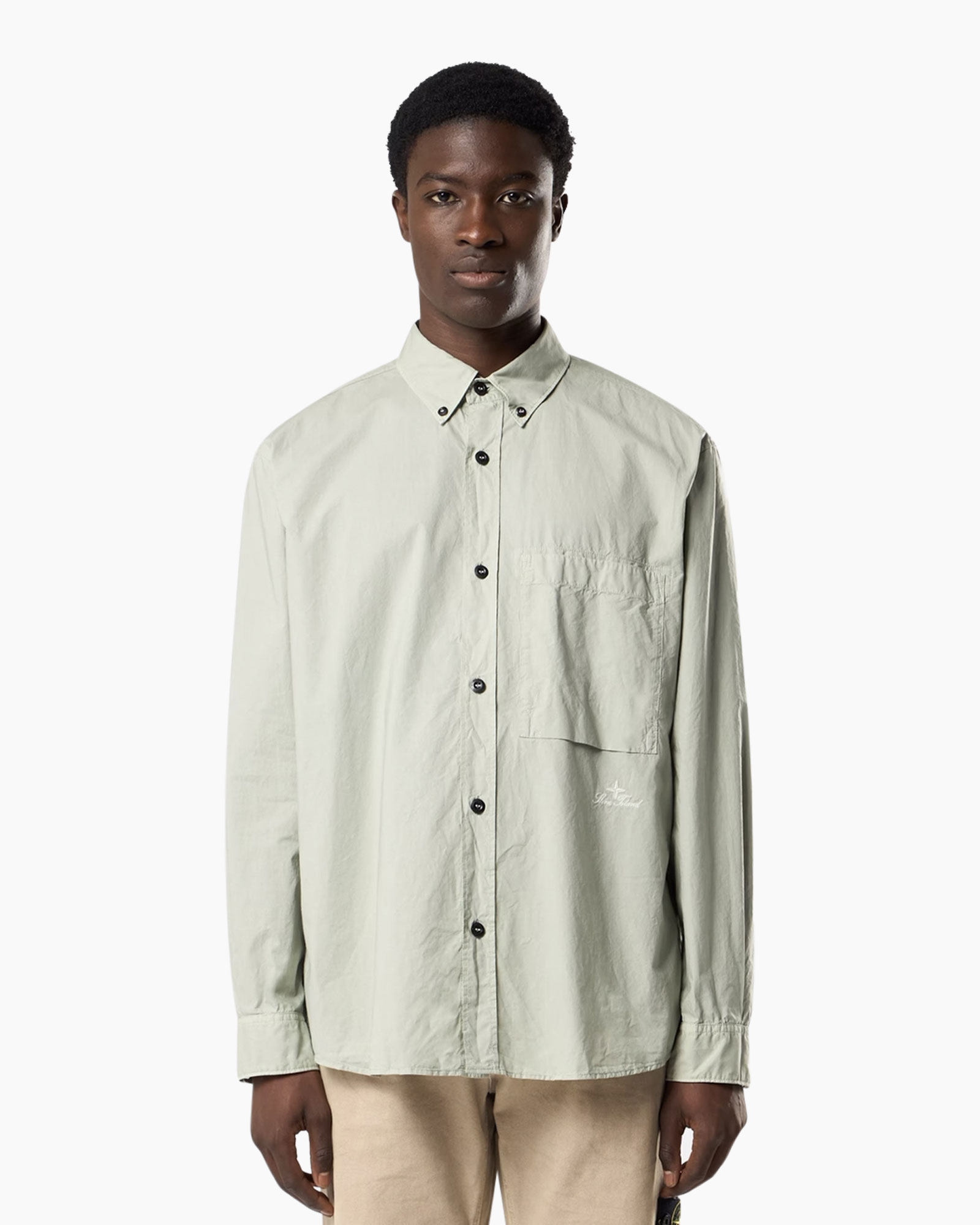 shirt, button-down, long-sleeve, pocket, solid color