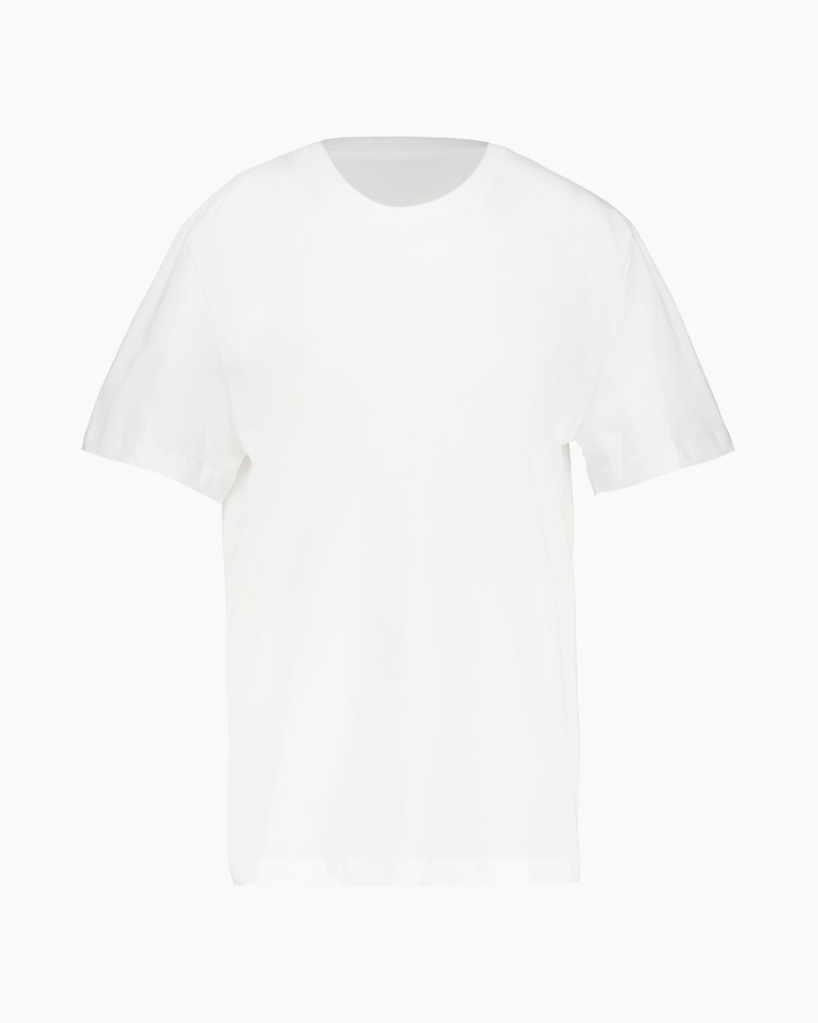 t-shirt, white, short-sleeve, crew neck, cotton