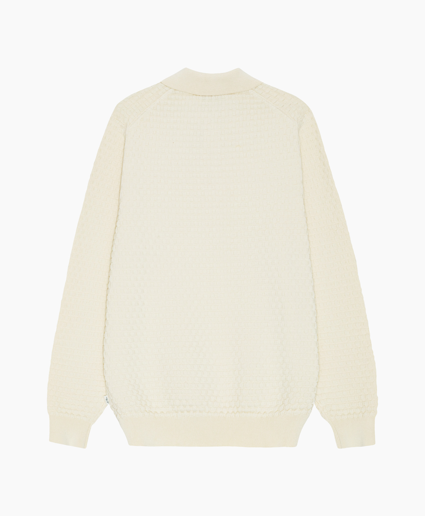 sweater, collar, crewneck, textured, beige