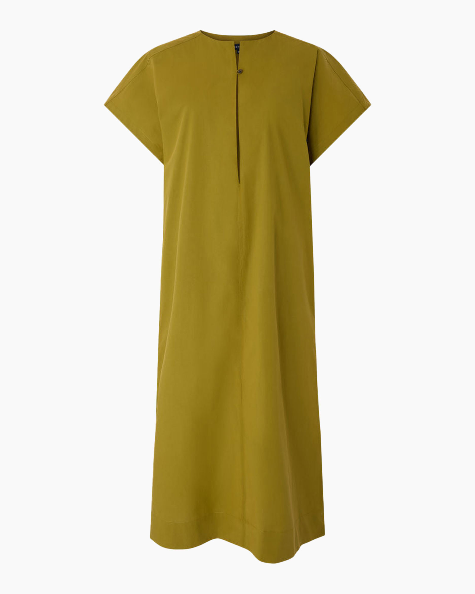 dress, maxi dress, short sleeves, knee-length, solid color
