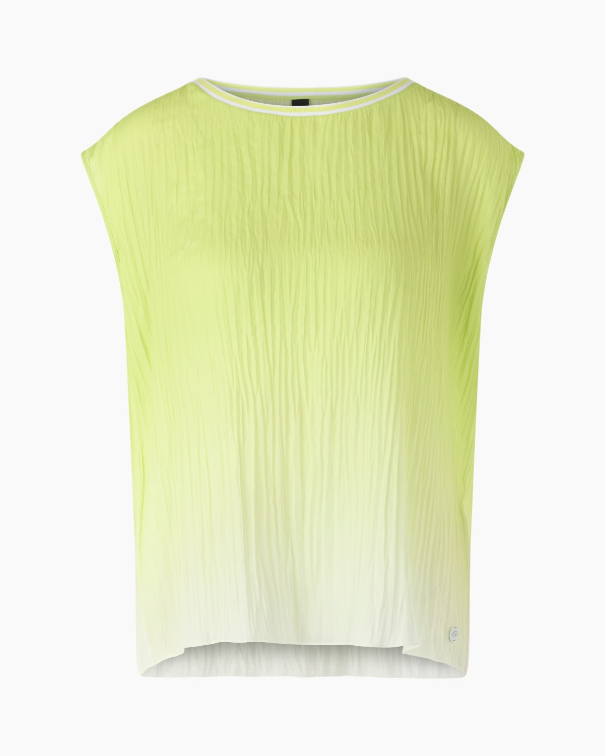 tank top, sleeveless, neon yellow, crinkle fabric, lightweight