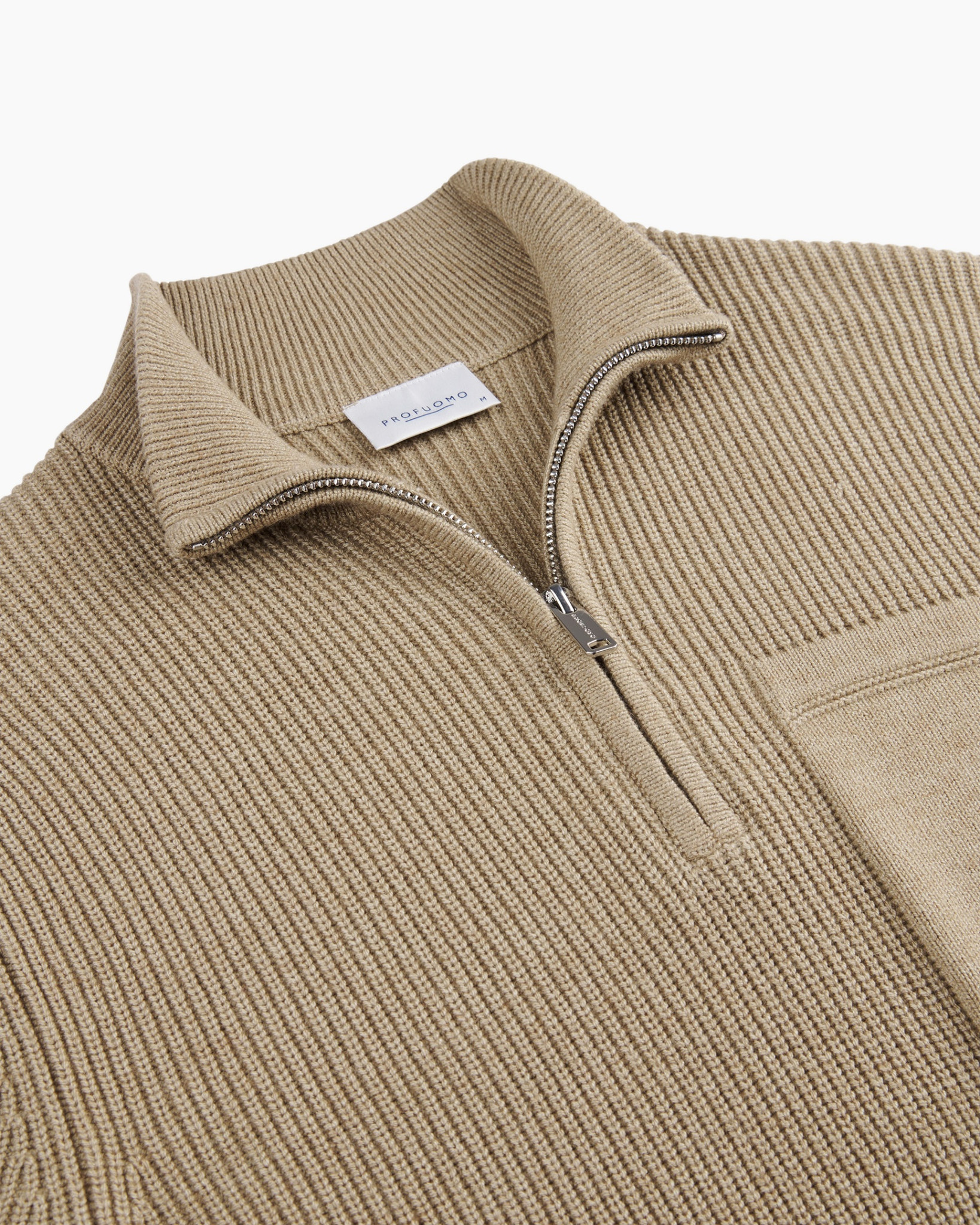 Trui Pullover Half Zip Beige