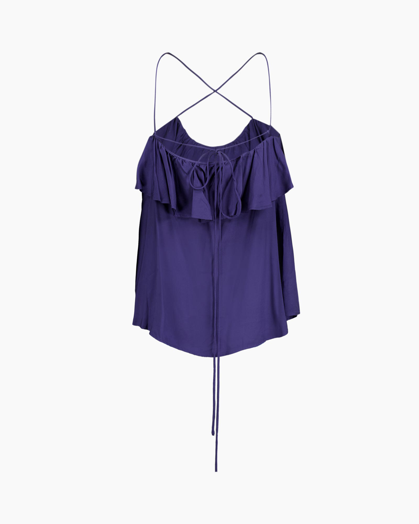 top, blouse, off-shoulder, ruffle, purple