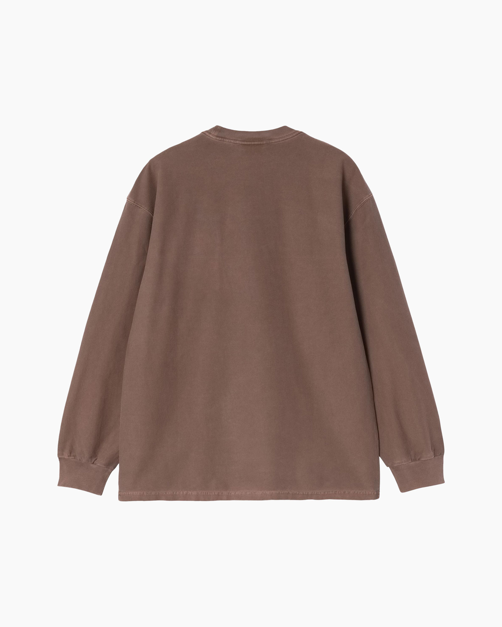 shirt, long-sleeve, brown, cotton, oversized