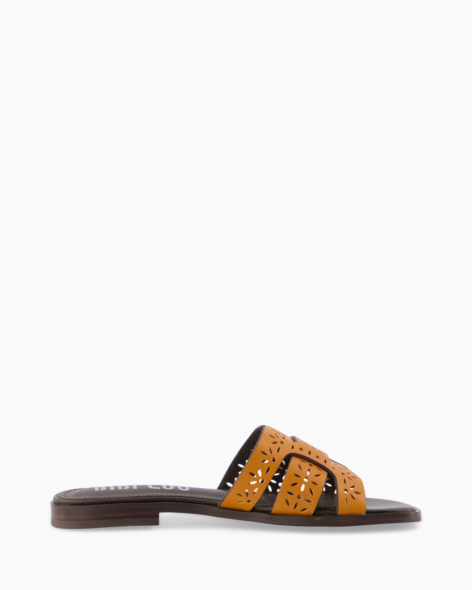 Sandaal Zonder Hak Perforated Leather Bruin