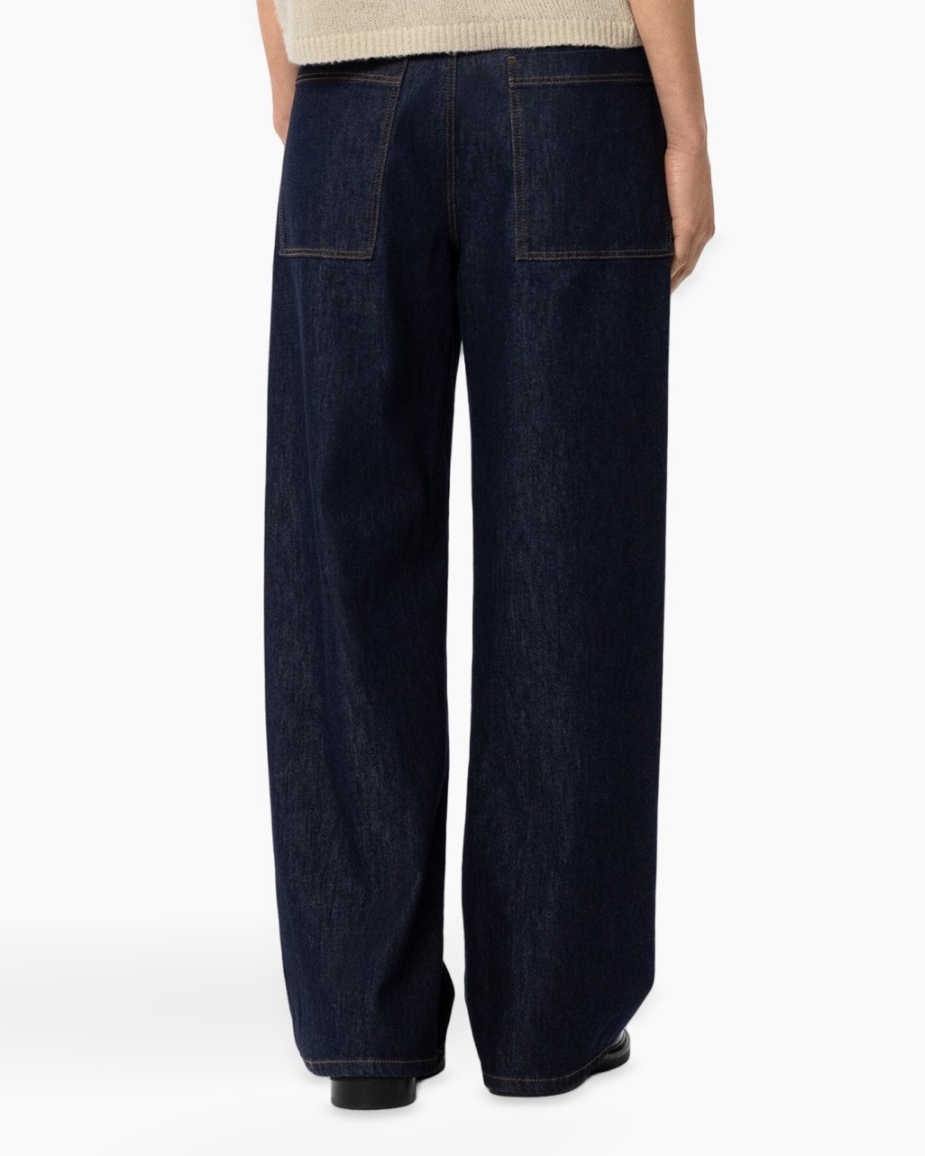 denim, pants, jeans, wide-leg, pockets