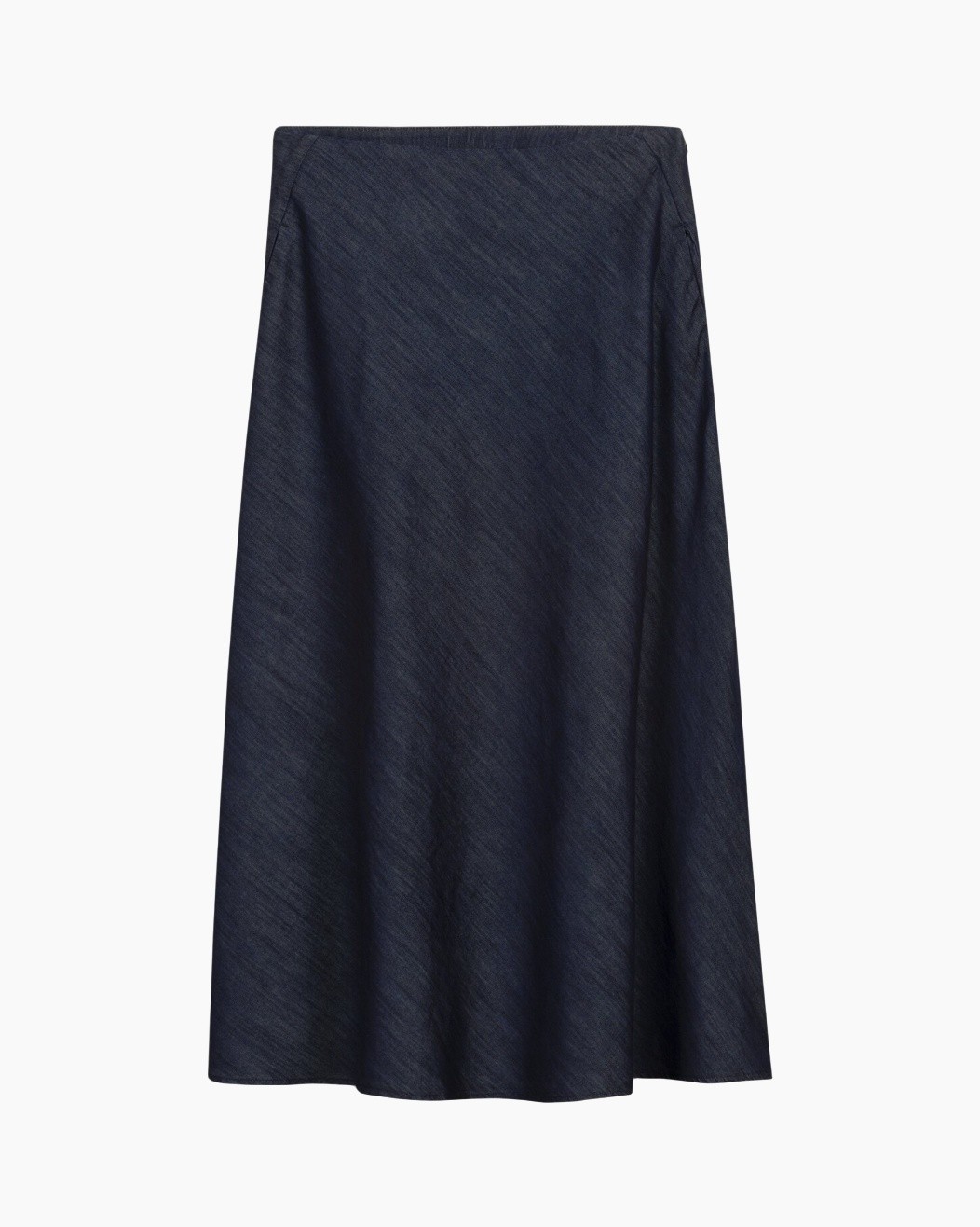 skirt, mid-length, navy, plain, washable