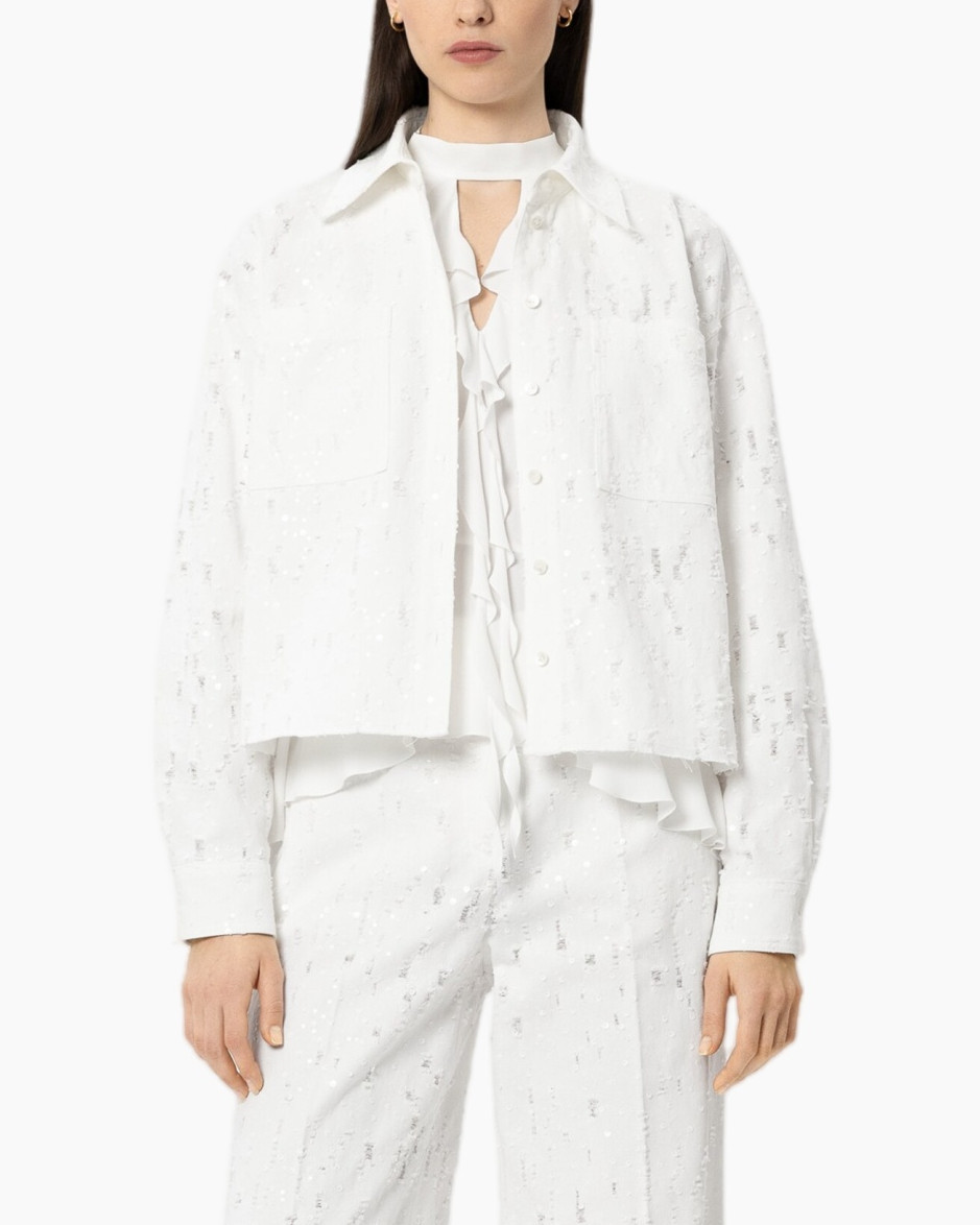 white, set, jacket, blouse, pants