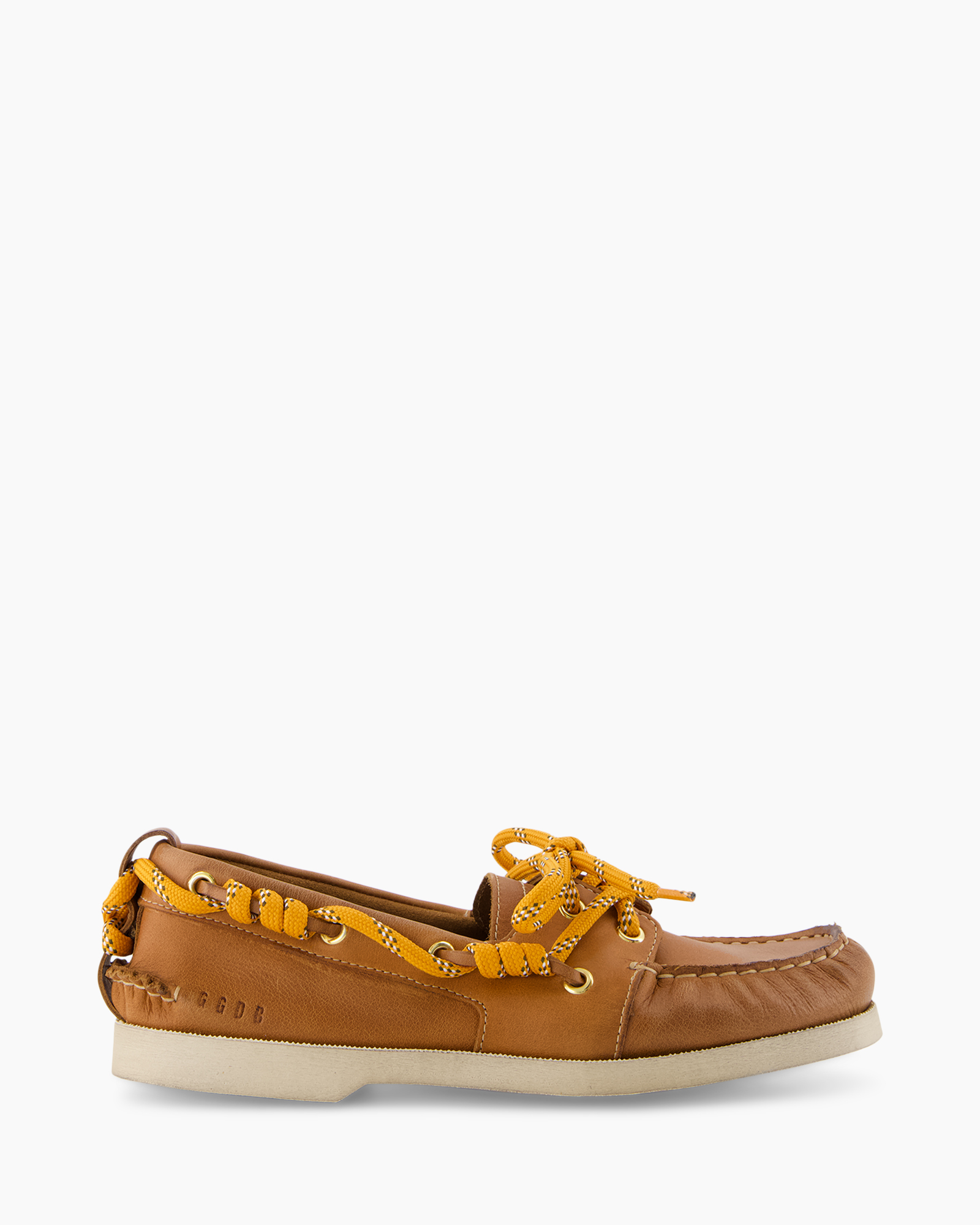 boat shoe, moccasin, leather, brown, laces