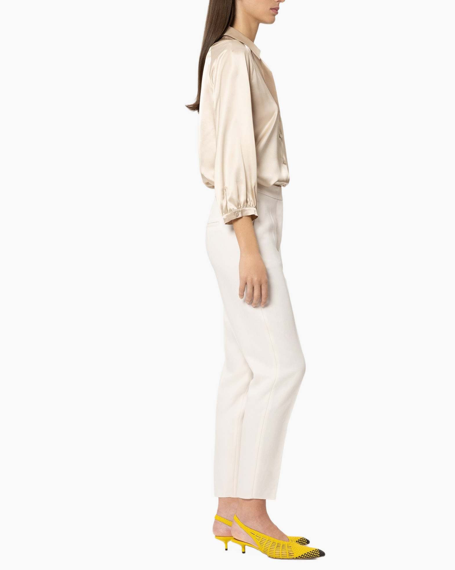 Blouse, Linen, Pants, Long Sleeve, Suit
