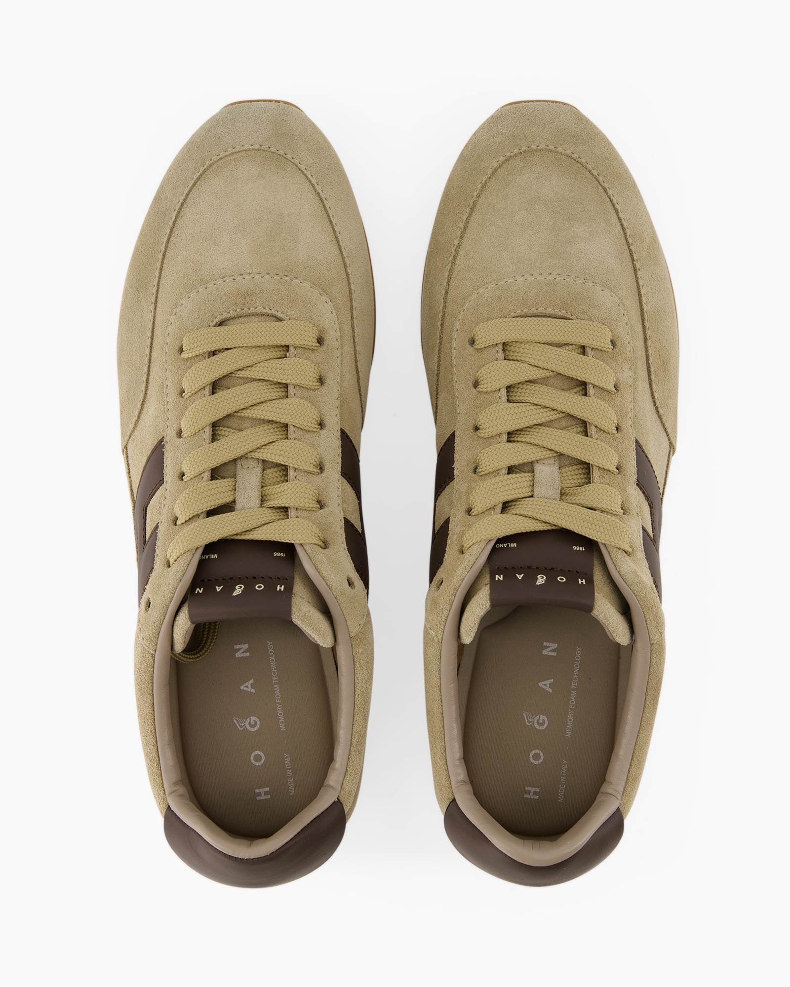 sneakers, tan, suede, lace-up, low-top