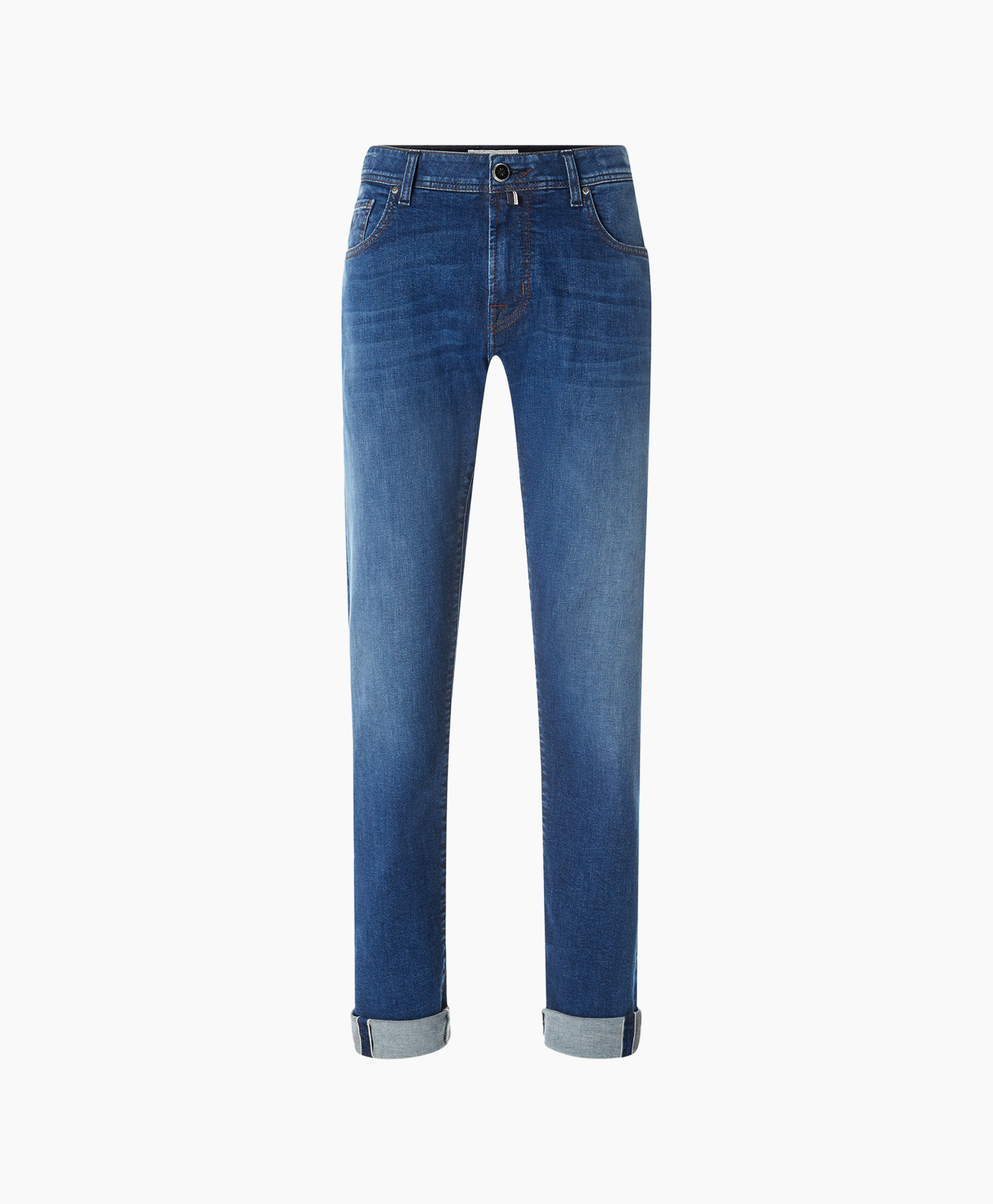 jeans, denim, blue, straight leg, rolled cuffs