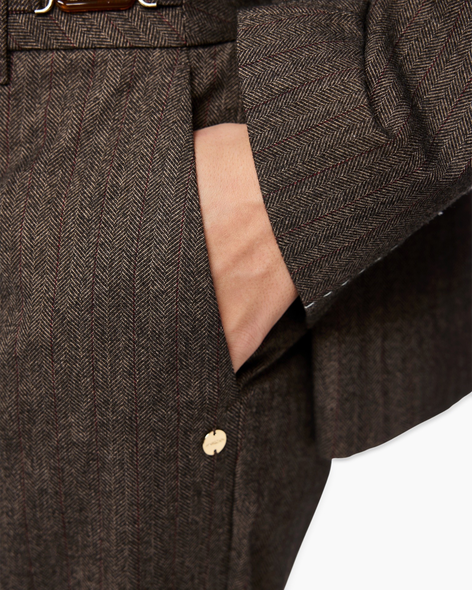 herringbone, blazer, coat, pin, pocket