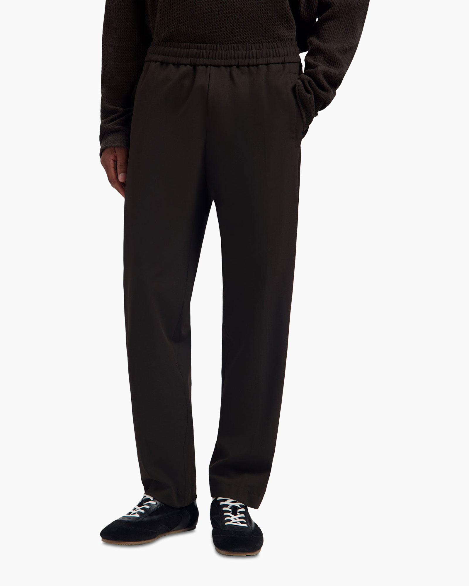 pants, trousers, black, elastic waistband, casual wear