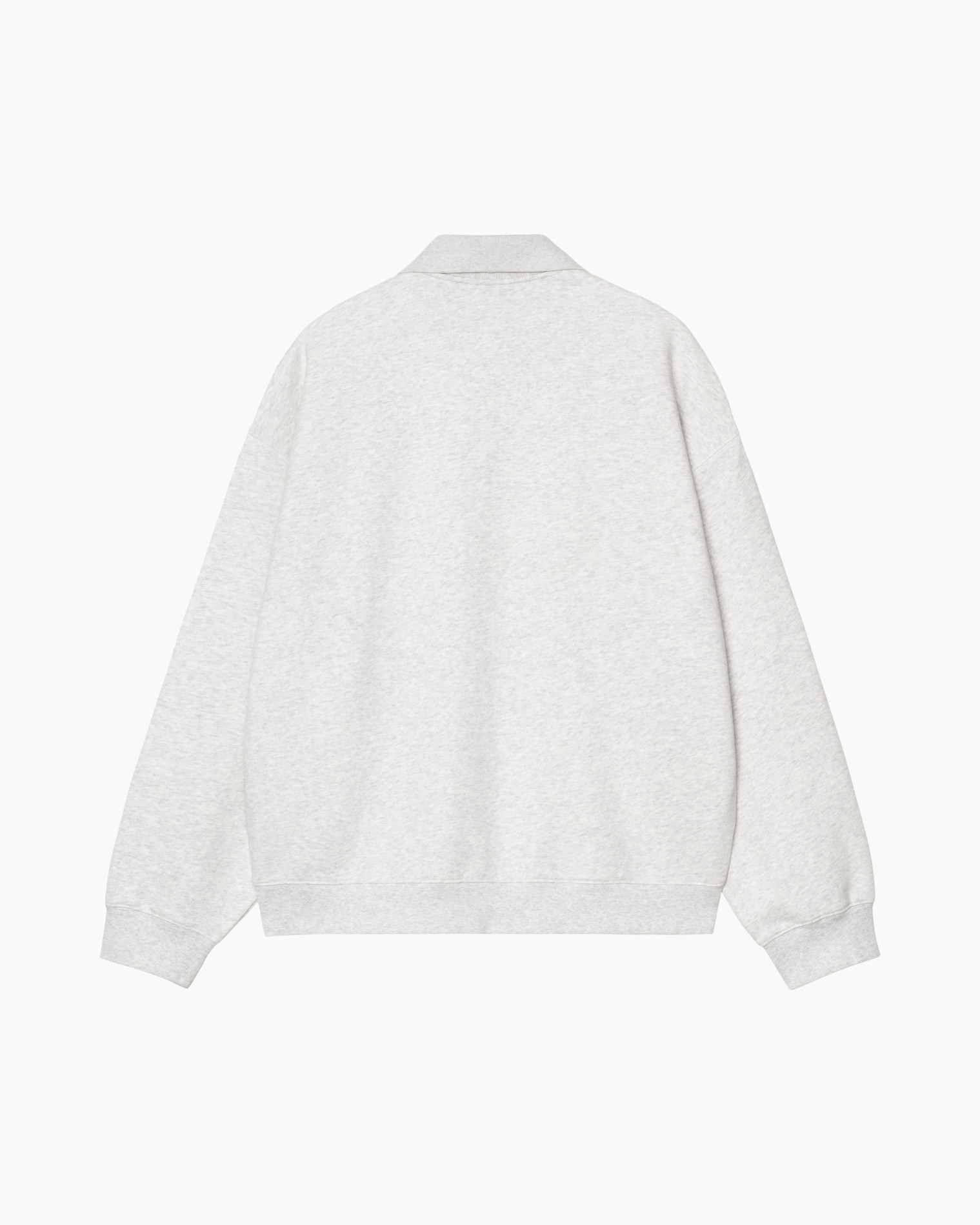 sweatshirt, long sleeve, back view, gray, hem ribbed