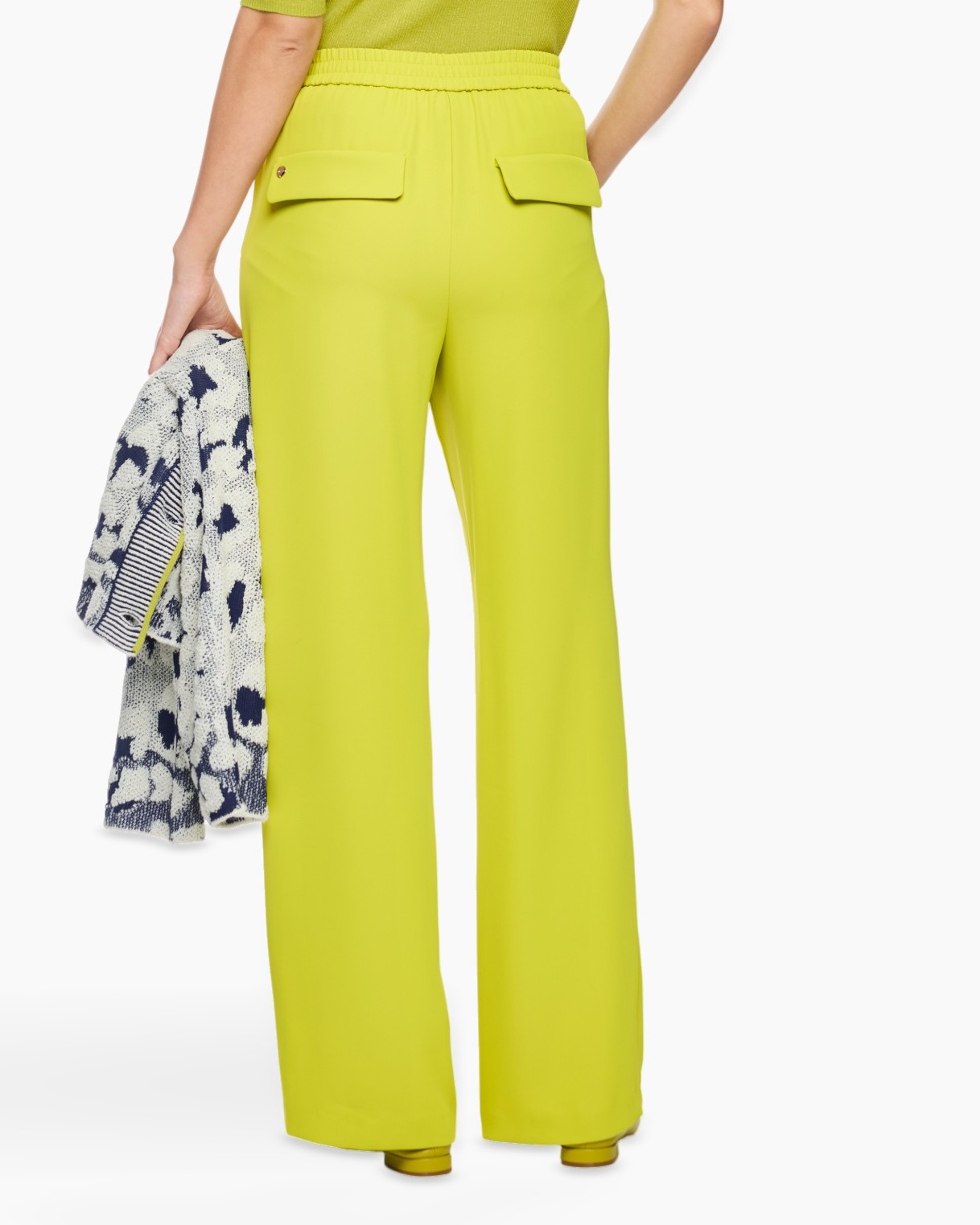 wide-leg, lime, pants, pockets, soft-tailored