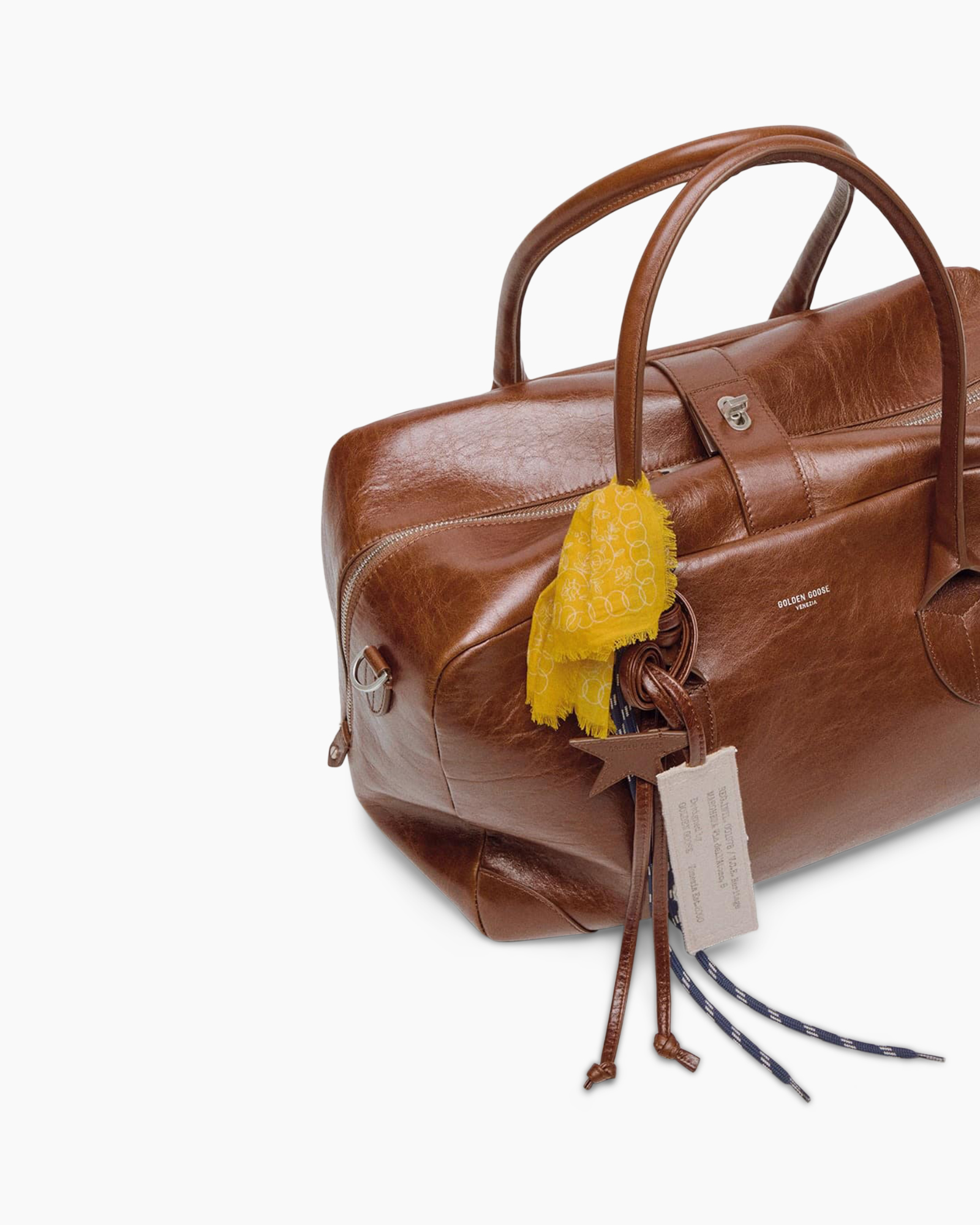 leather bag, brown, duffel, handbag, zippers