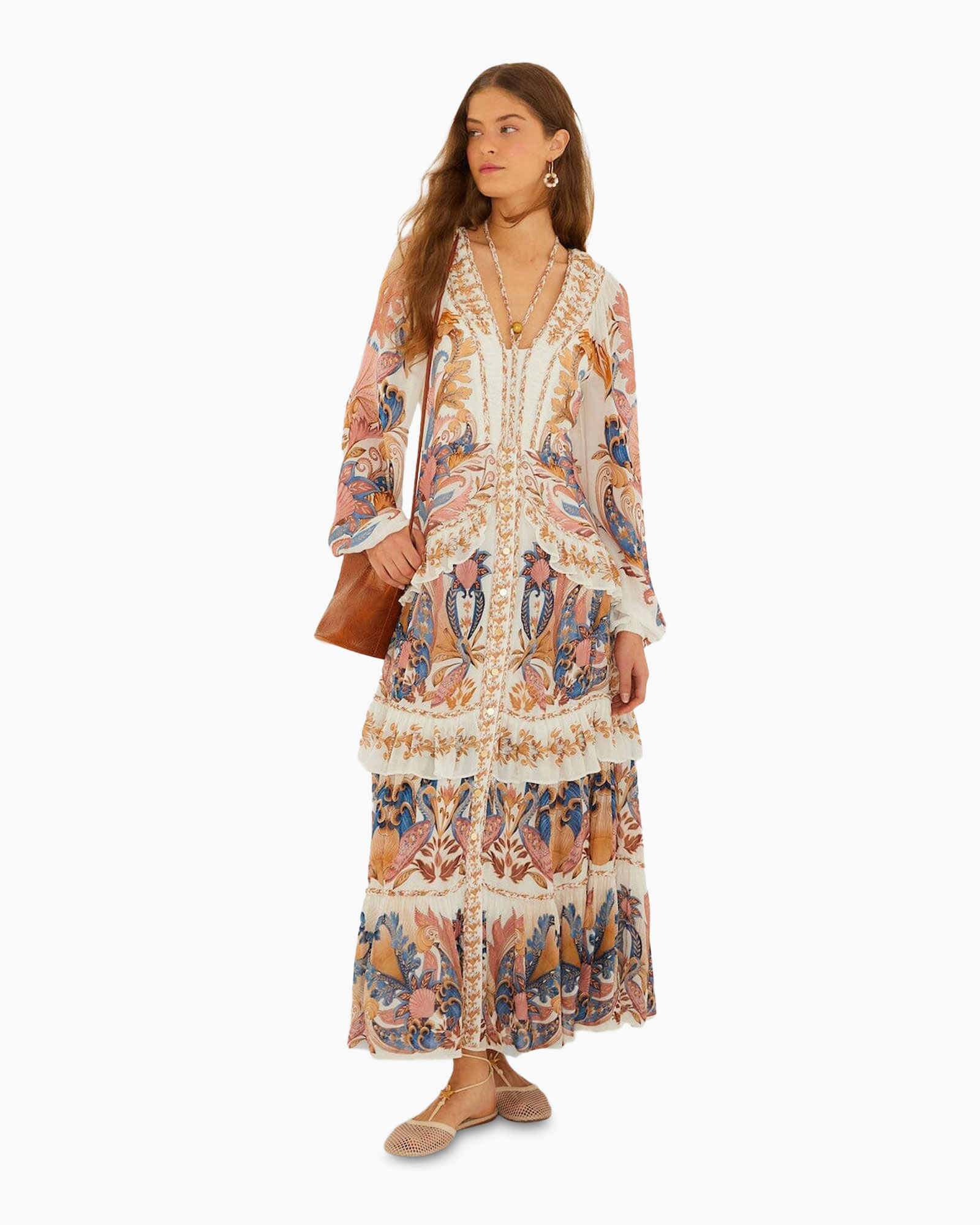 Fashion, Dress, Adult, Person, Woman, dress, maxi dress, boho, floral, paisley
