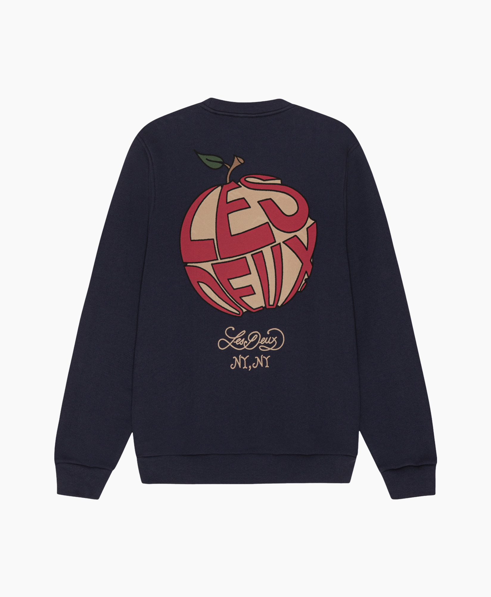 sweatshirt, navy, crew-neck, embroidery, long-sleeve