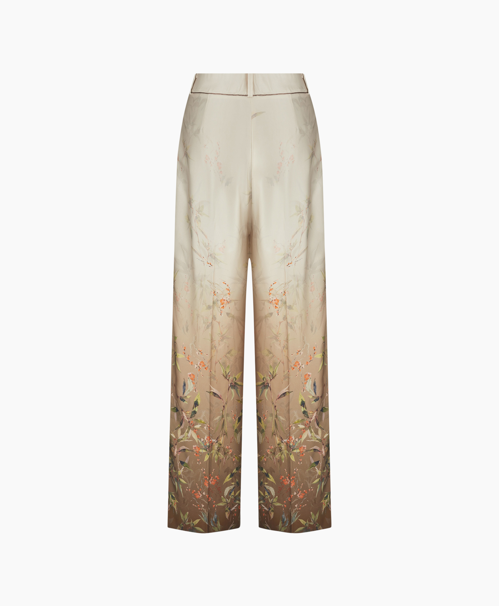 trousers, palazzo pants, floral print, gradient, wide leg