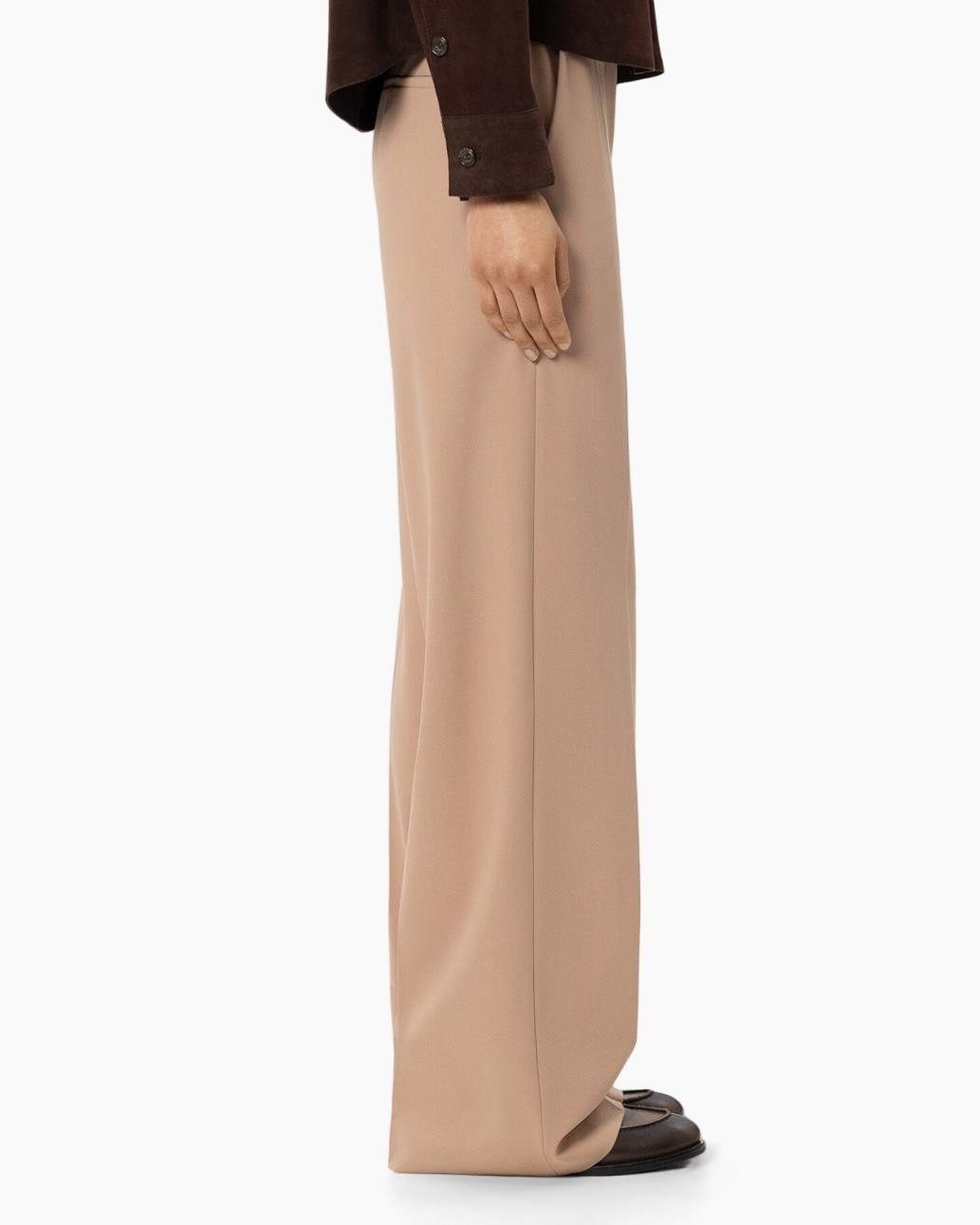 trousers, wide-leg, beige, pants, uniform