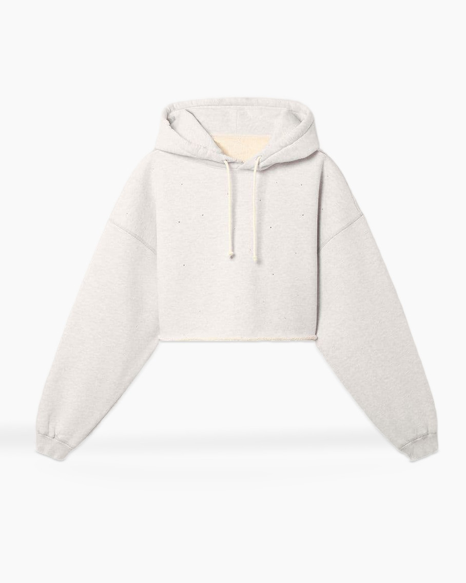 hoodie, cropped, raglan, pullover, light-gray