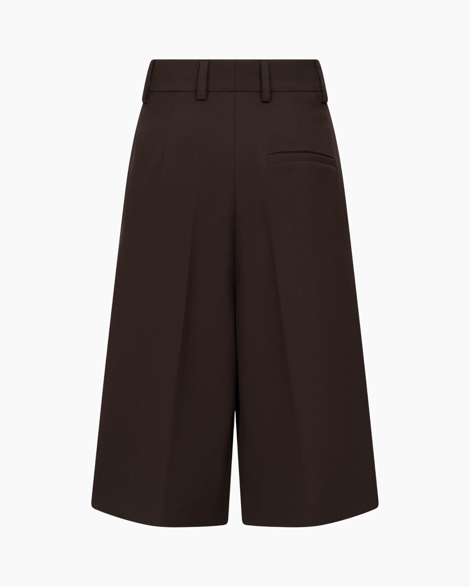 shorts, wide-leg, brown, high-waist, pleated