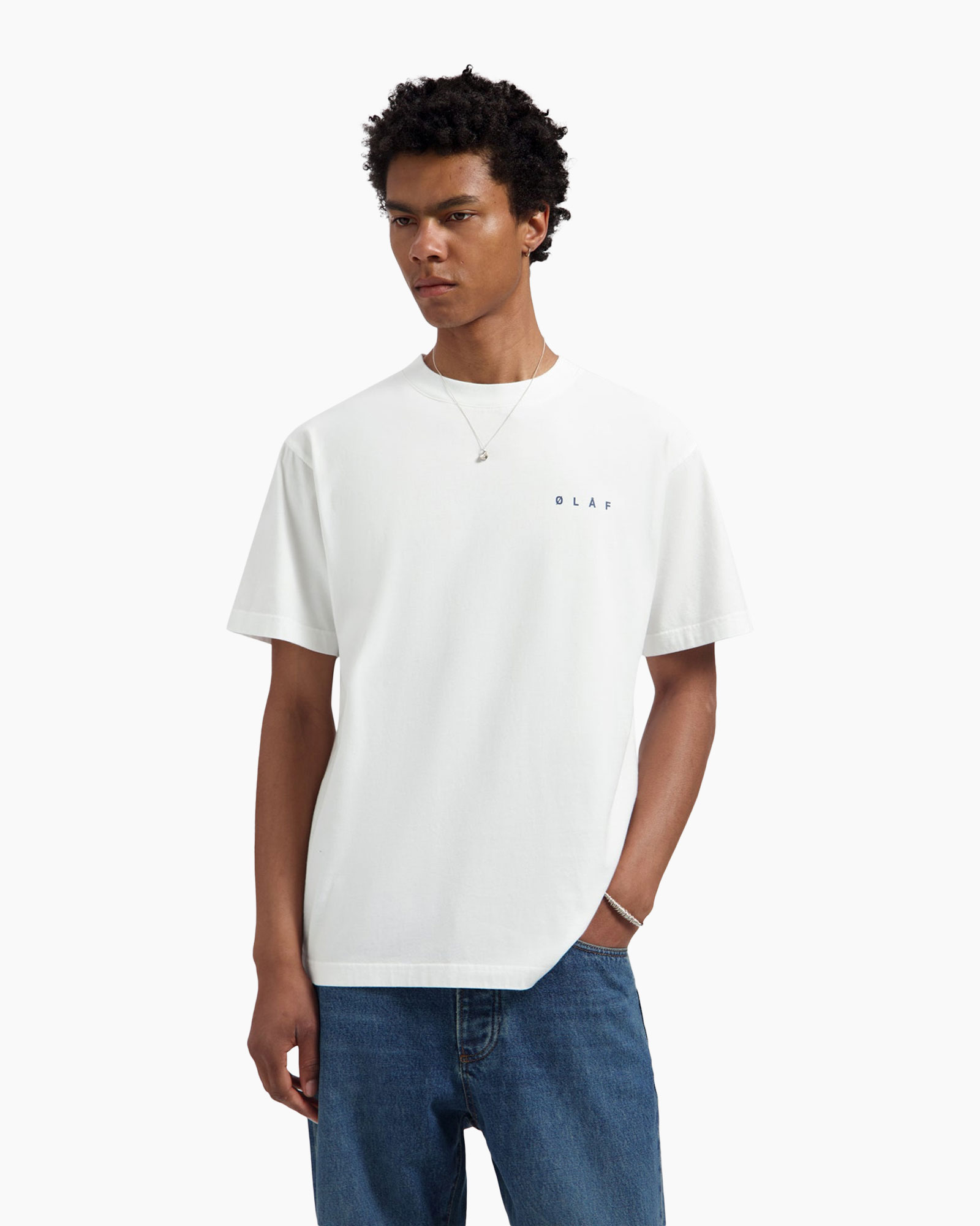 T-shirt Korte Mouw Lasso Face Wit