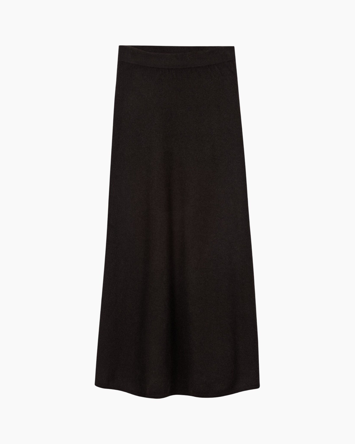 skirt, black, knee-length, soft, knit?