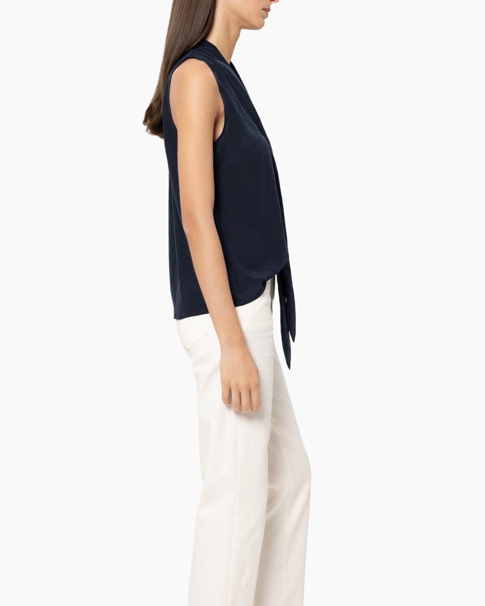 Blouse, Linen, Pants, Person, Vest