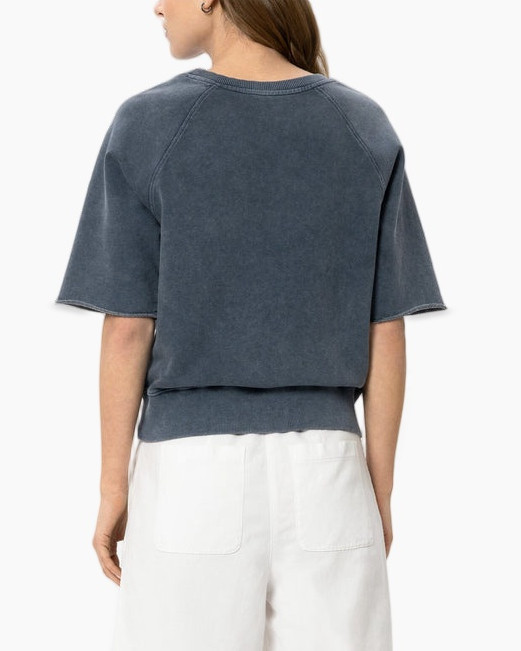 sweatshirt, midweight, short-sleeve, crewneck, washed-blue