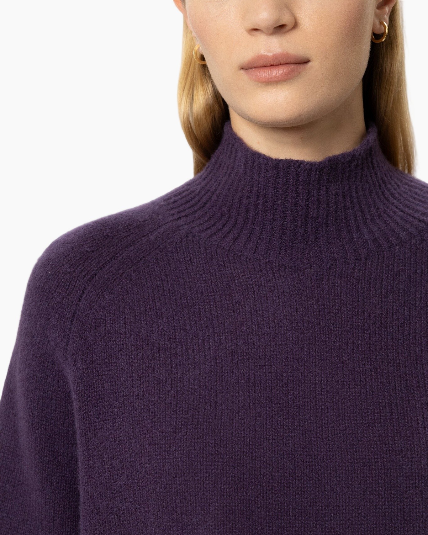 turtleneck, knit, purple, sweater, close-up