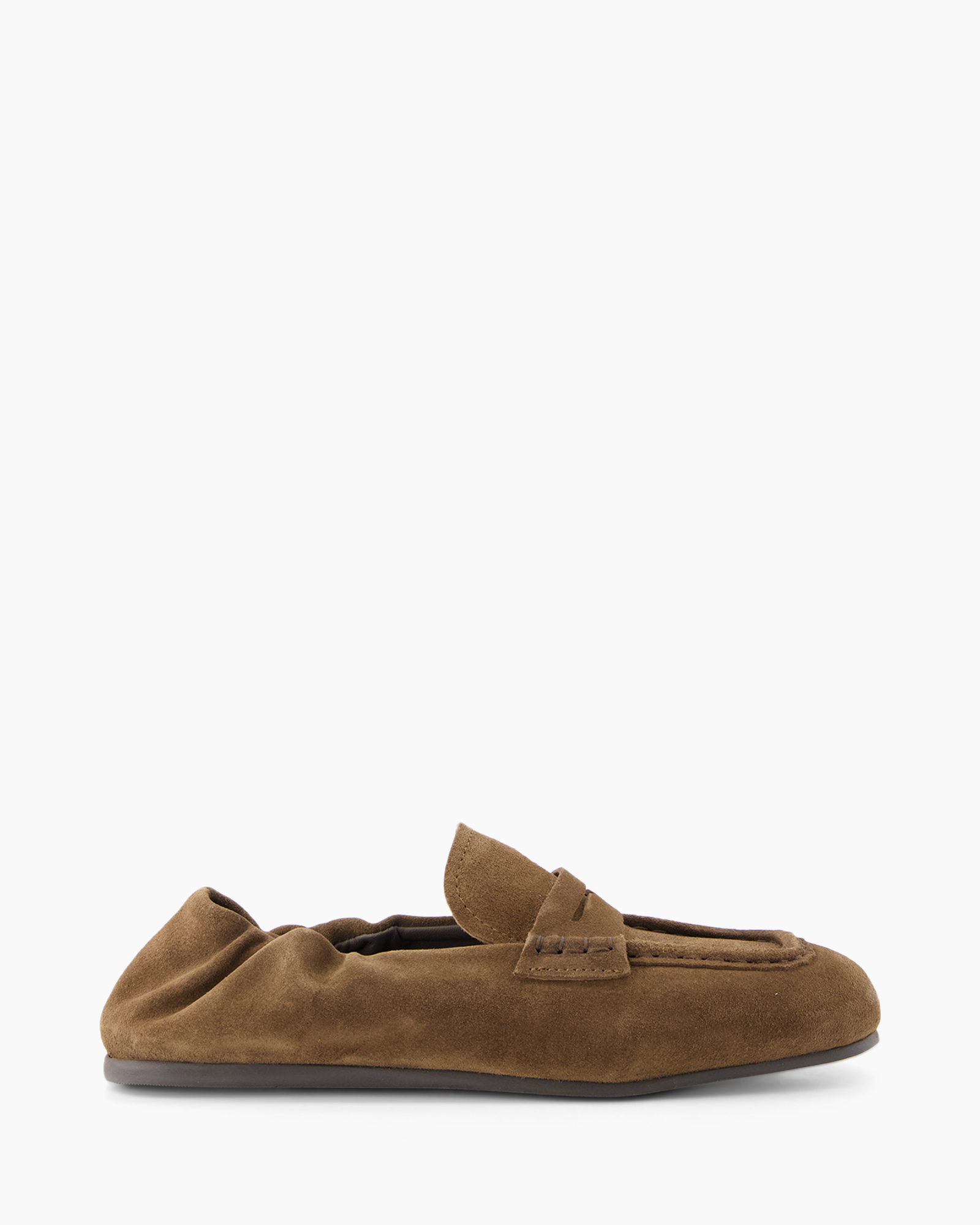 slipper, loafer, brown, suede, moccasin