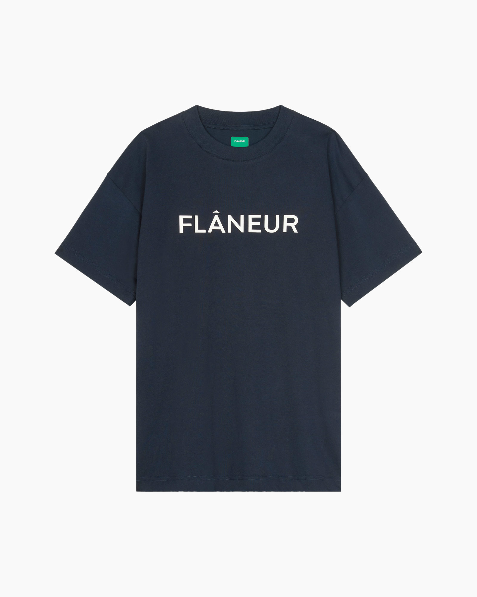 t-shirt, navy, short sleeve, graphic text, distressed jeans