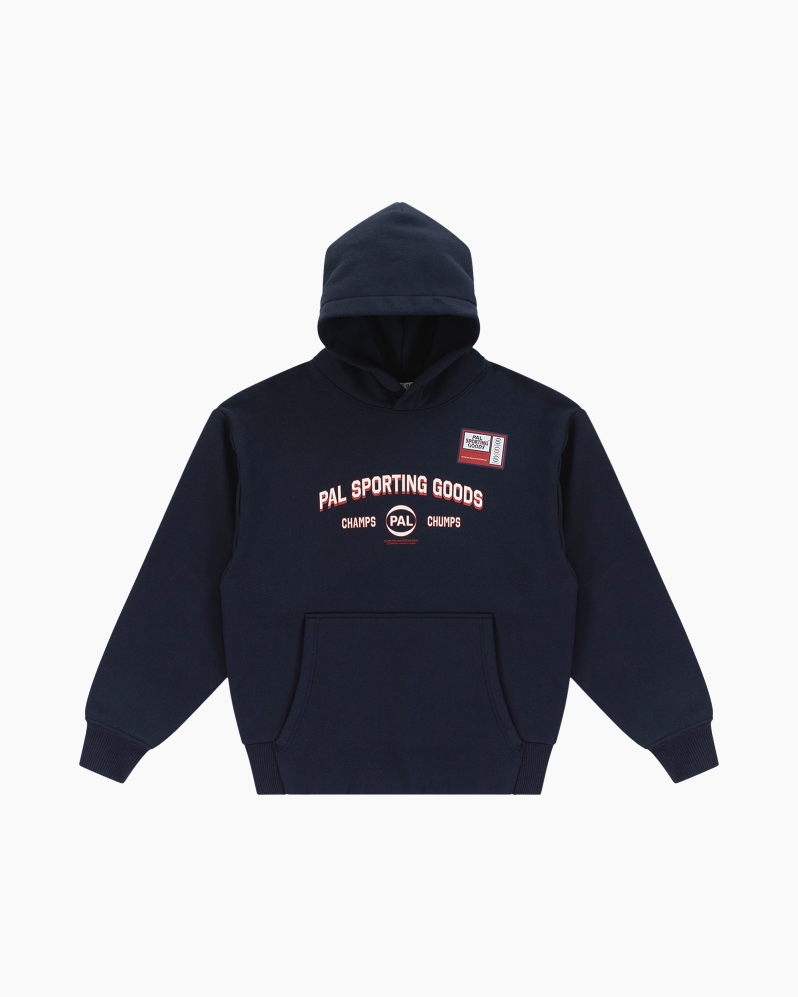 hoodie, hooded sweatshirt, navy, logo print, pocket