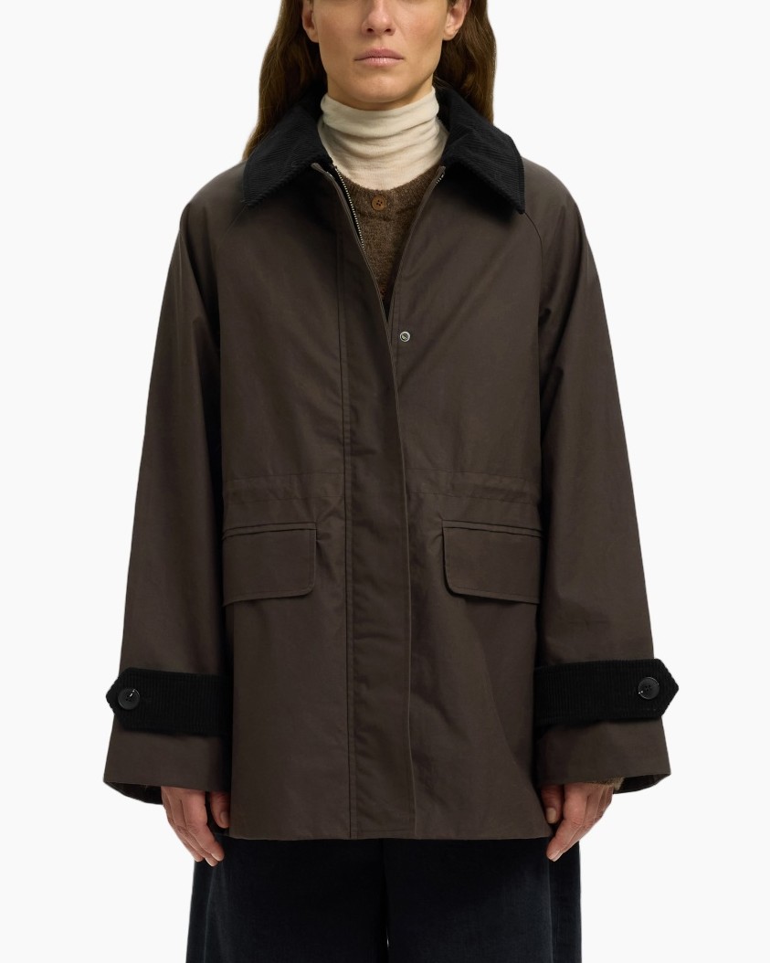 jacket, brown, outerwear, collar, pockets