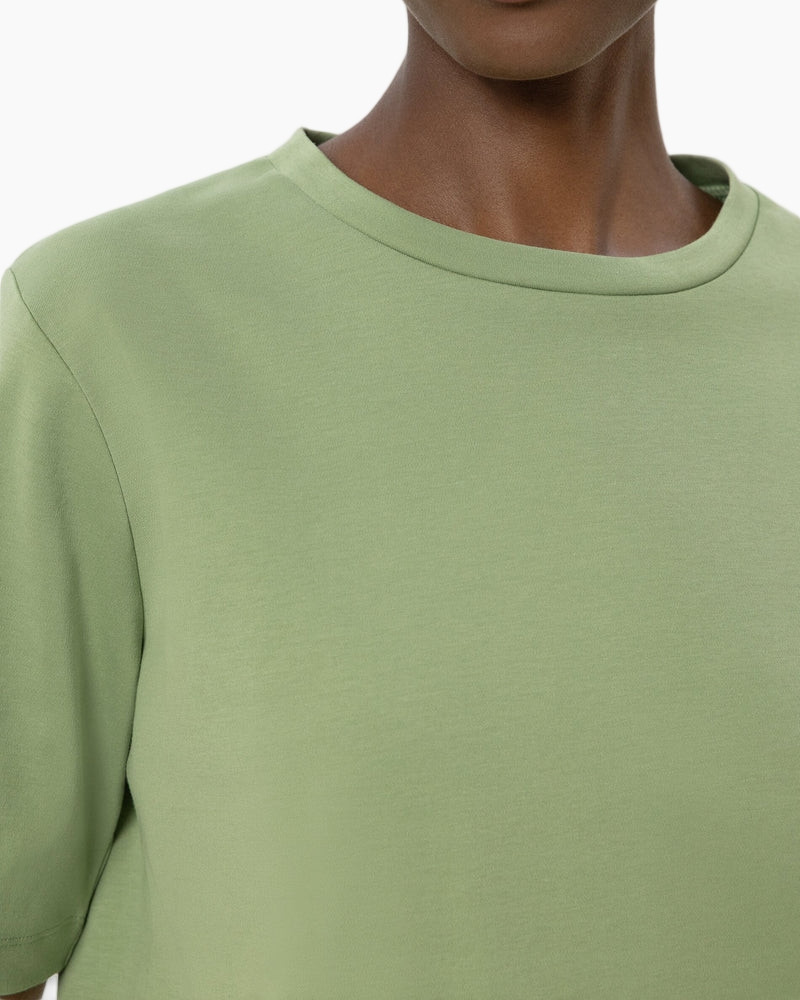 tshirt, crewneck, short-sleeve, cotton, green